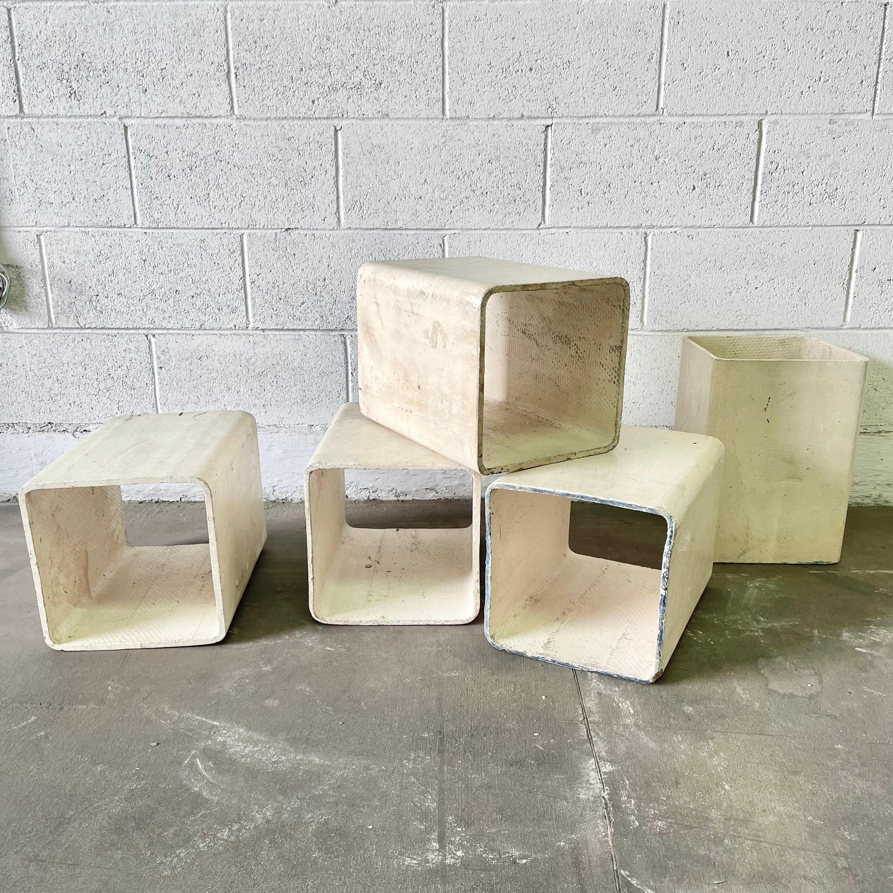 Willy Guhl Modular 5 Piece Concrete Bookcase 3