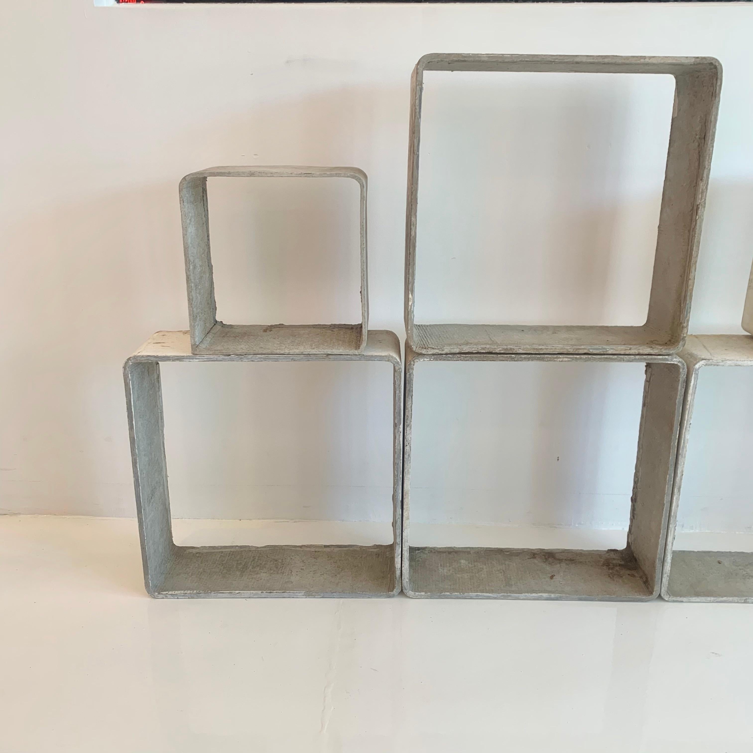Willy Guhl Modular Cement Cube Bookcase For Sale 8