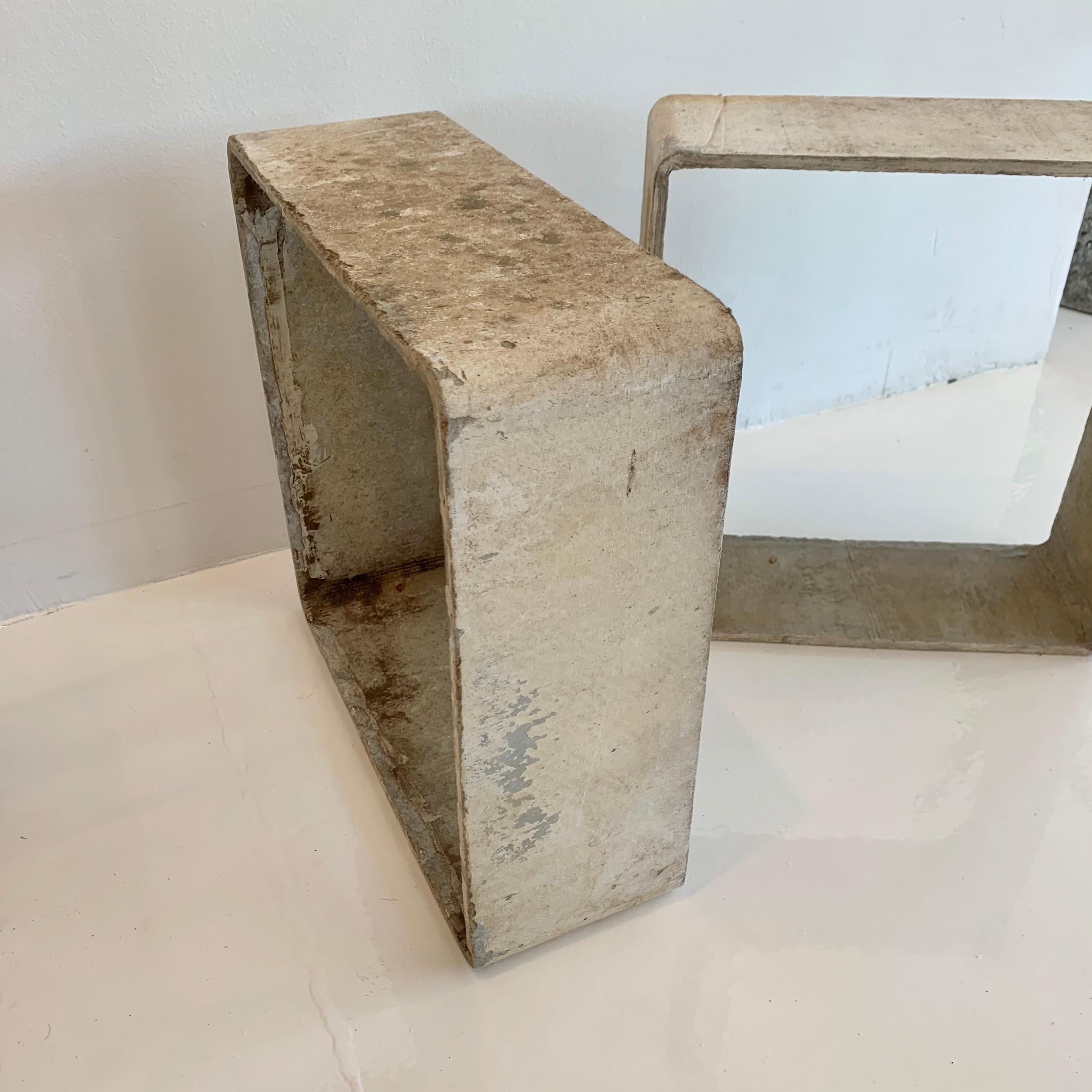 Willy Guhl Modular Cement Cube Bookcase In Good Condition For Sale In Los Angeles, CA