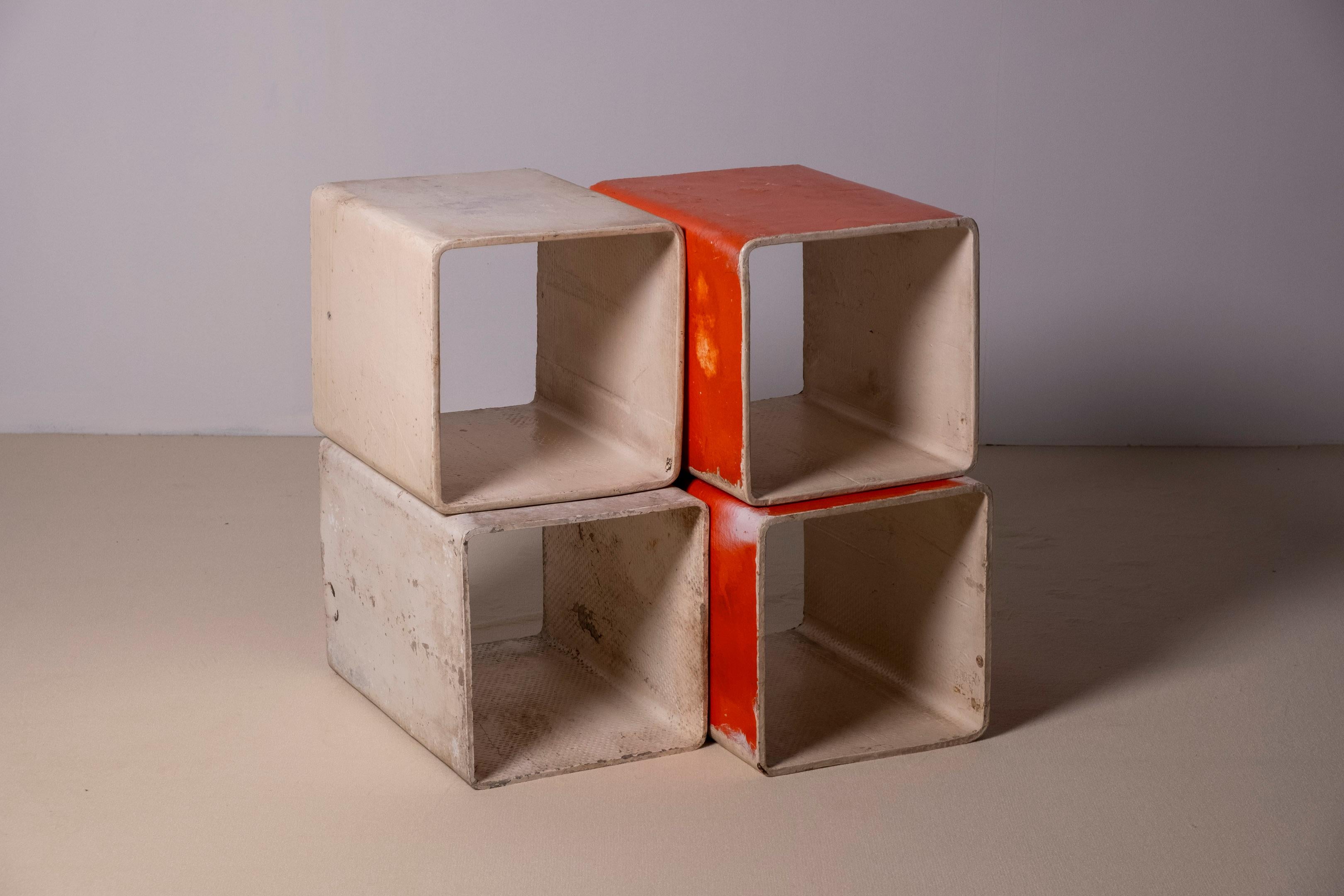 Modulares Bücherregal aus Beton von Willy Guhl, 1960er-Jahre (Schweizerisch) im Angebot