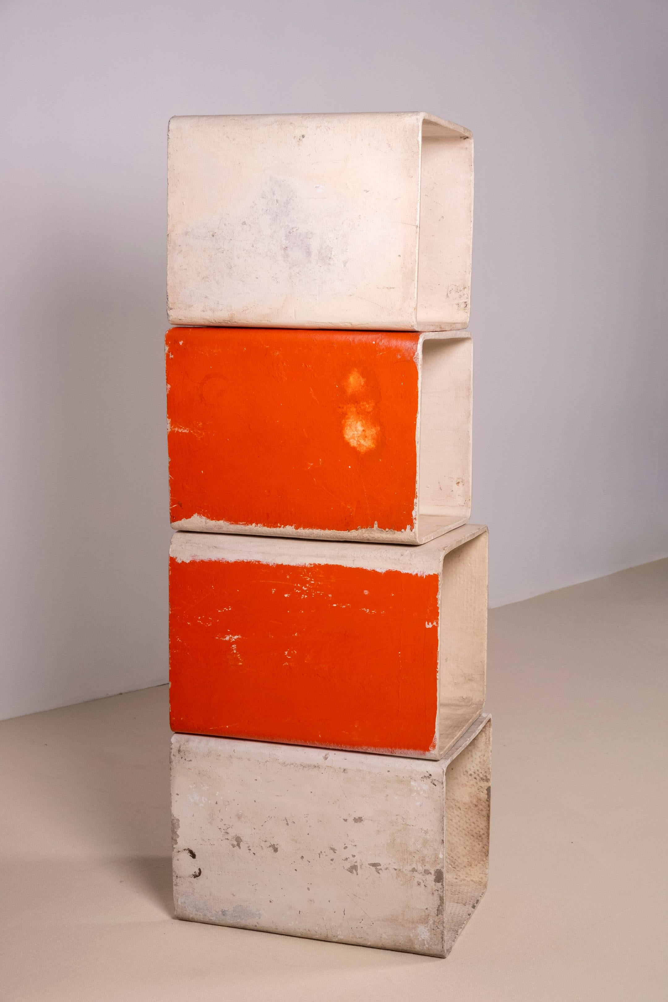 Modulares Bücherregal aus Beton von Willy Guhl, 1960er-Jahre (Mitte des 20. Jahrhunderts) im Angebot