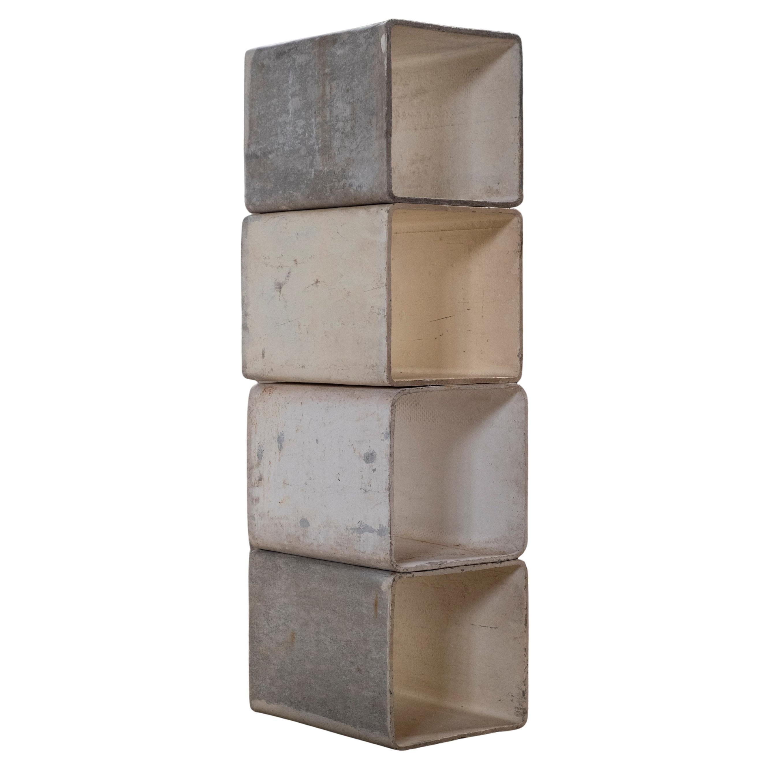 Willy Guhl Modular Concrete Bookcase, 1960s