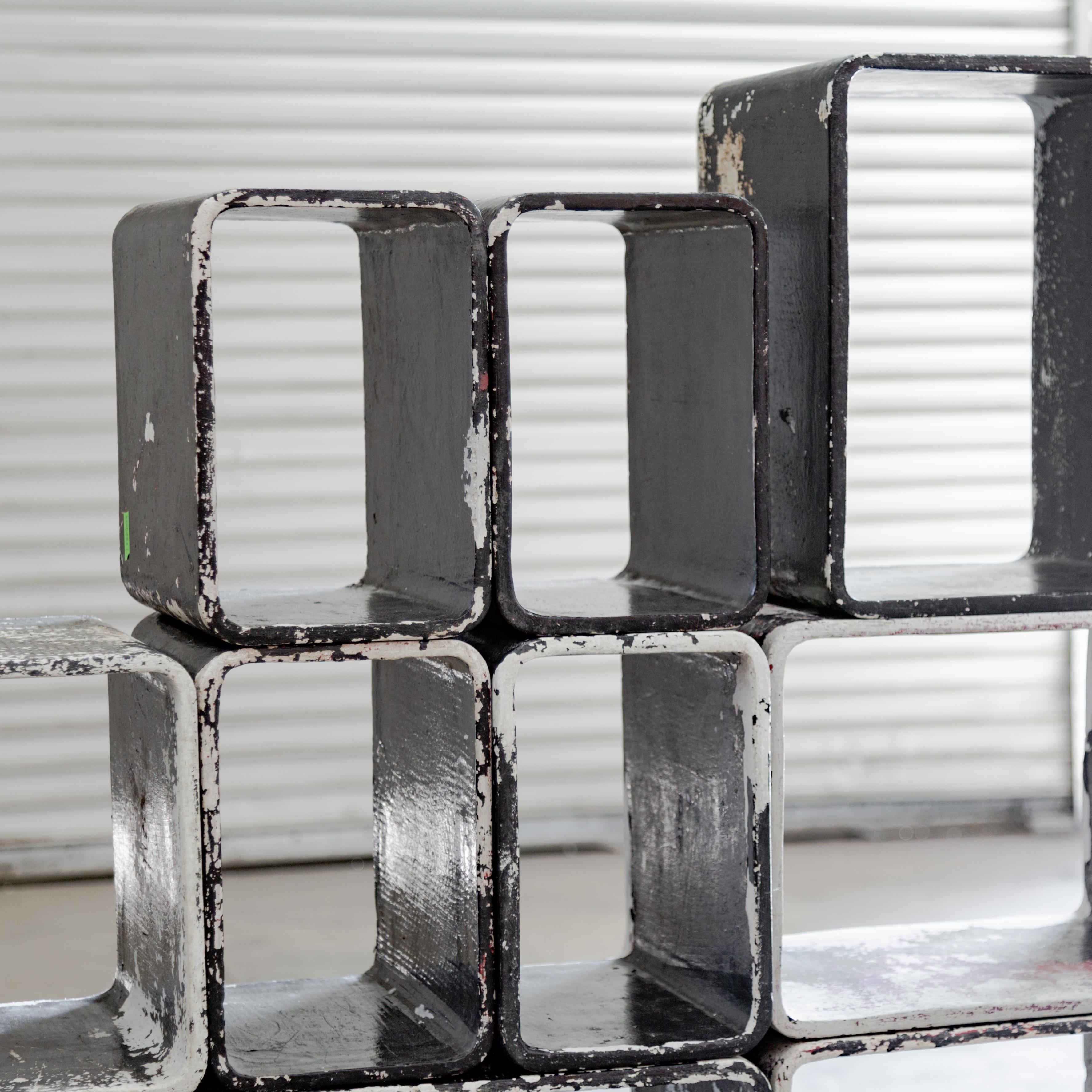 Mid-20th Century Willy Guhl  Modular Fiber Concrete Cube Set For Sale
