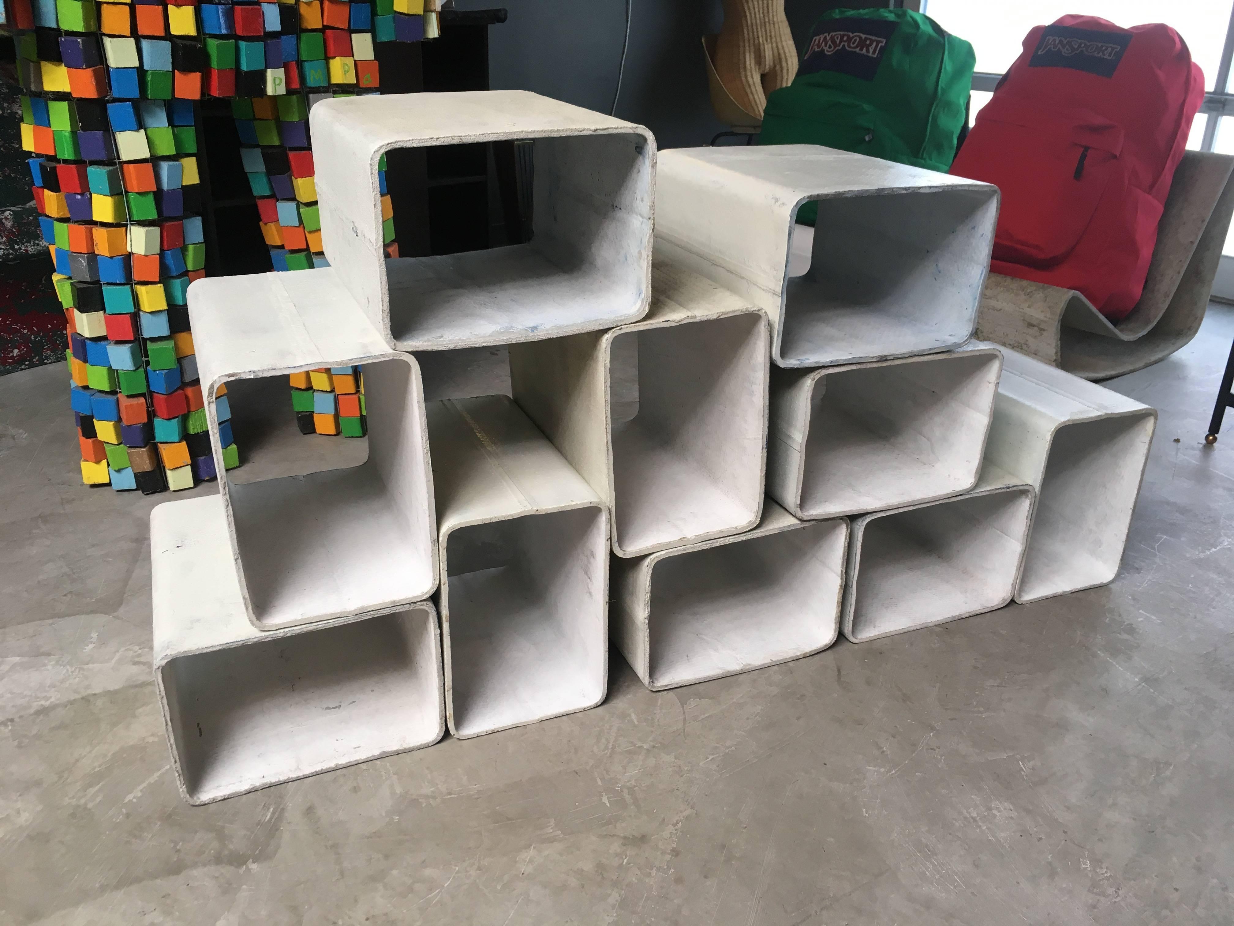 Swiss Willy Guhl Modular Ten-Piece Bookcase