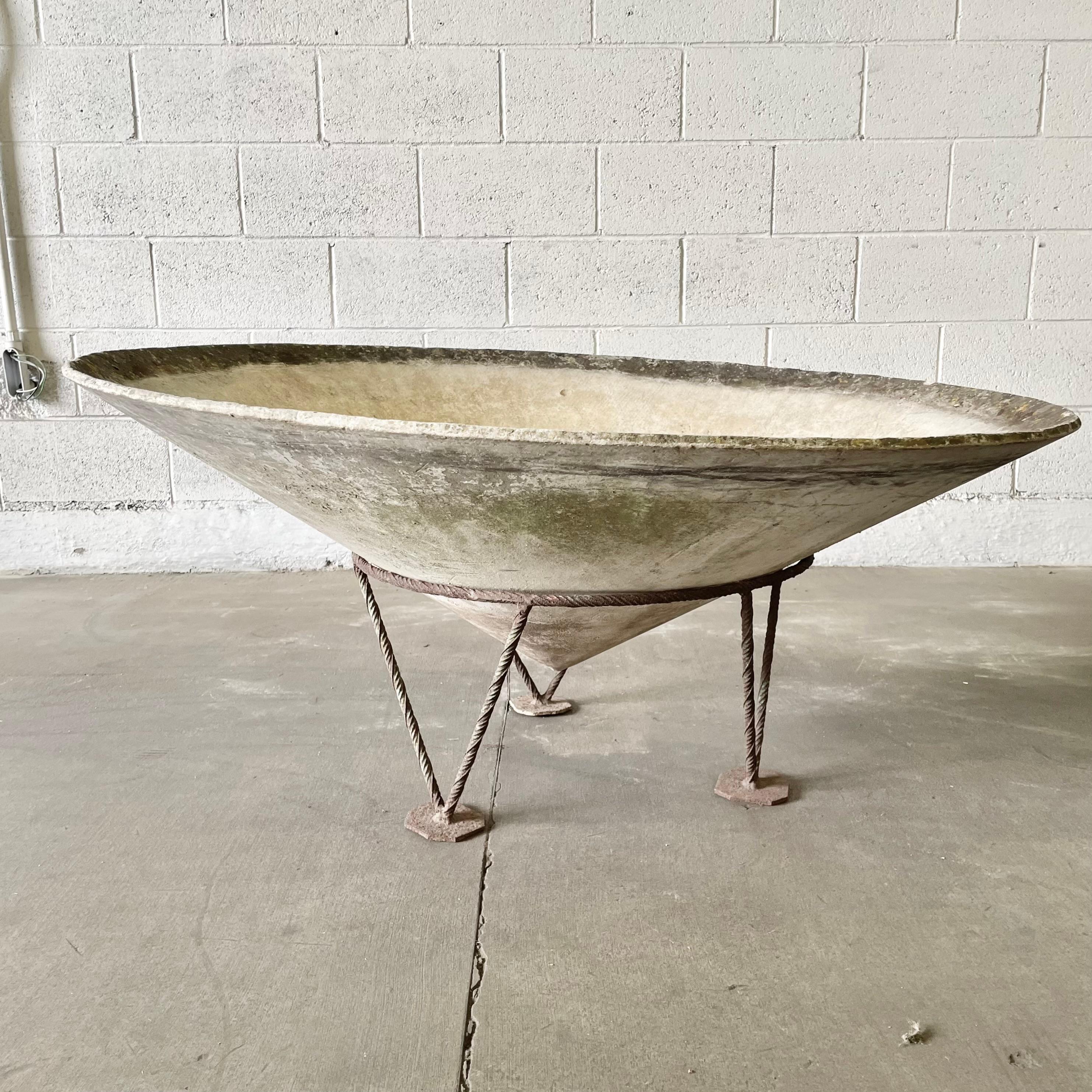 Mid-20th Century Willy Guhl Monumental Cone Planter on Stand, 1960s Switzerland For Sale