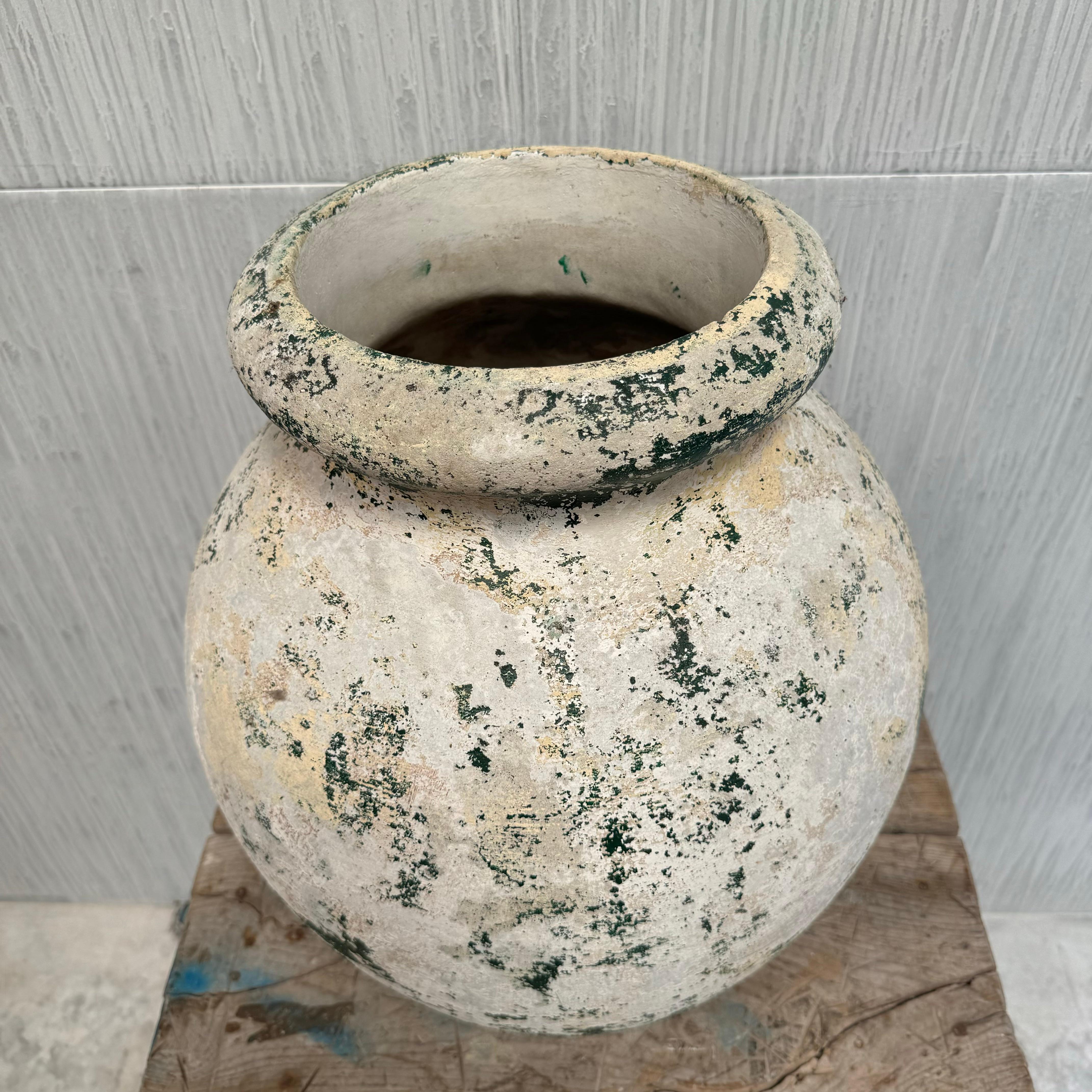 Swiss Willy Guhl Olive Jar Planter For Sale