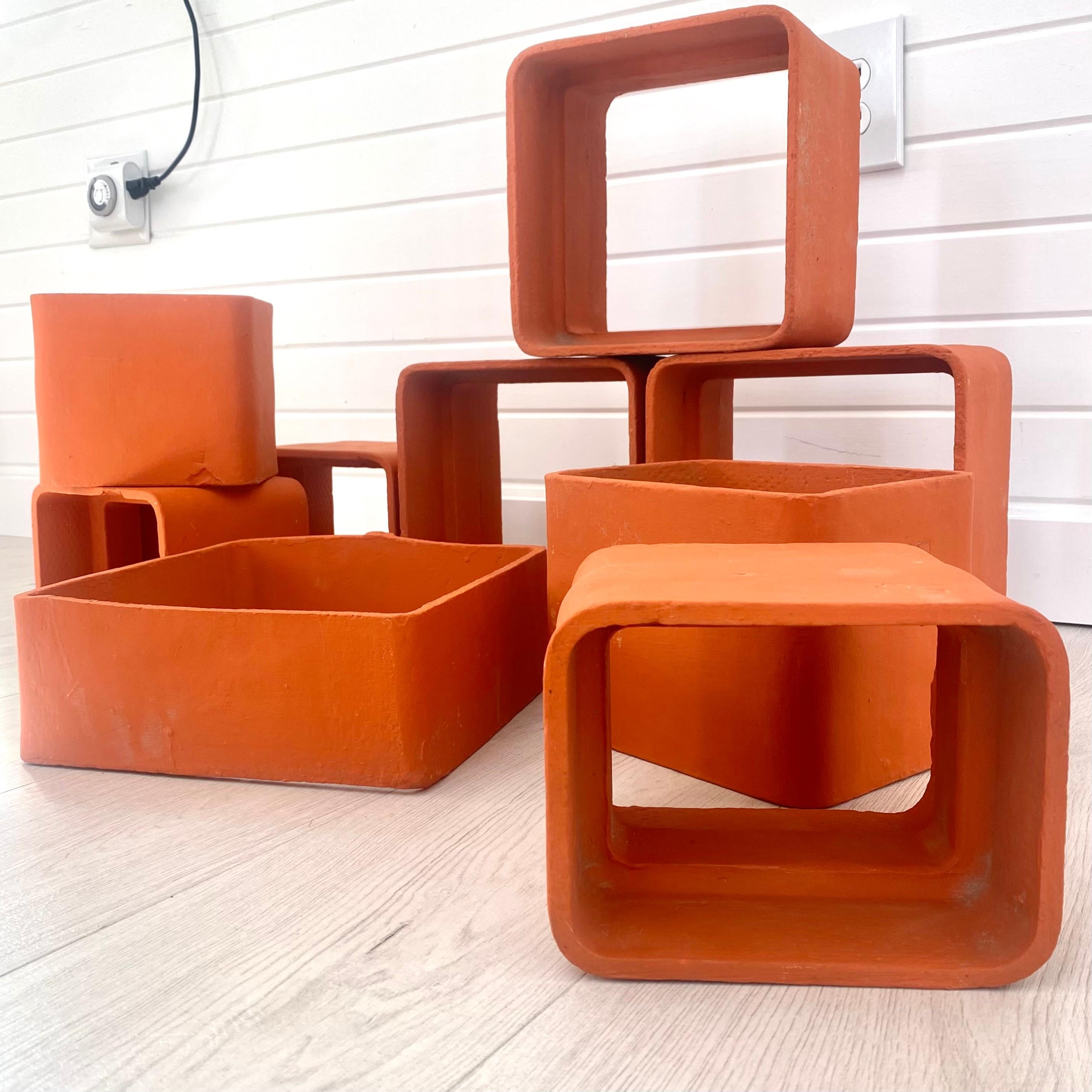 Willy Guhl Orange Concrete Bookcase, 1960s Switzerland For Sale 9