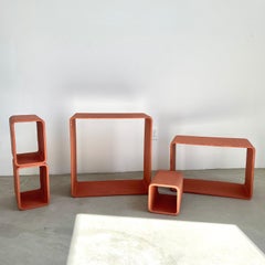 Willy Guhl Orange Concrete Bookcase