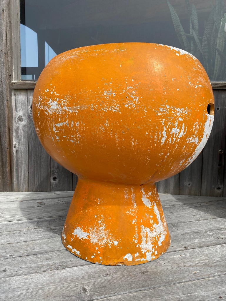 Swiss Willy Guhl Orange Pod Chairs, Pair For Sale