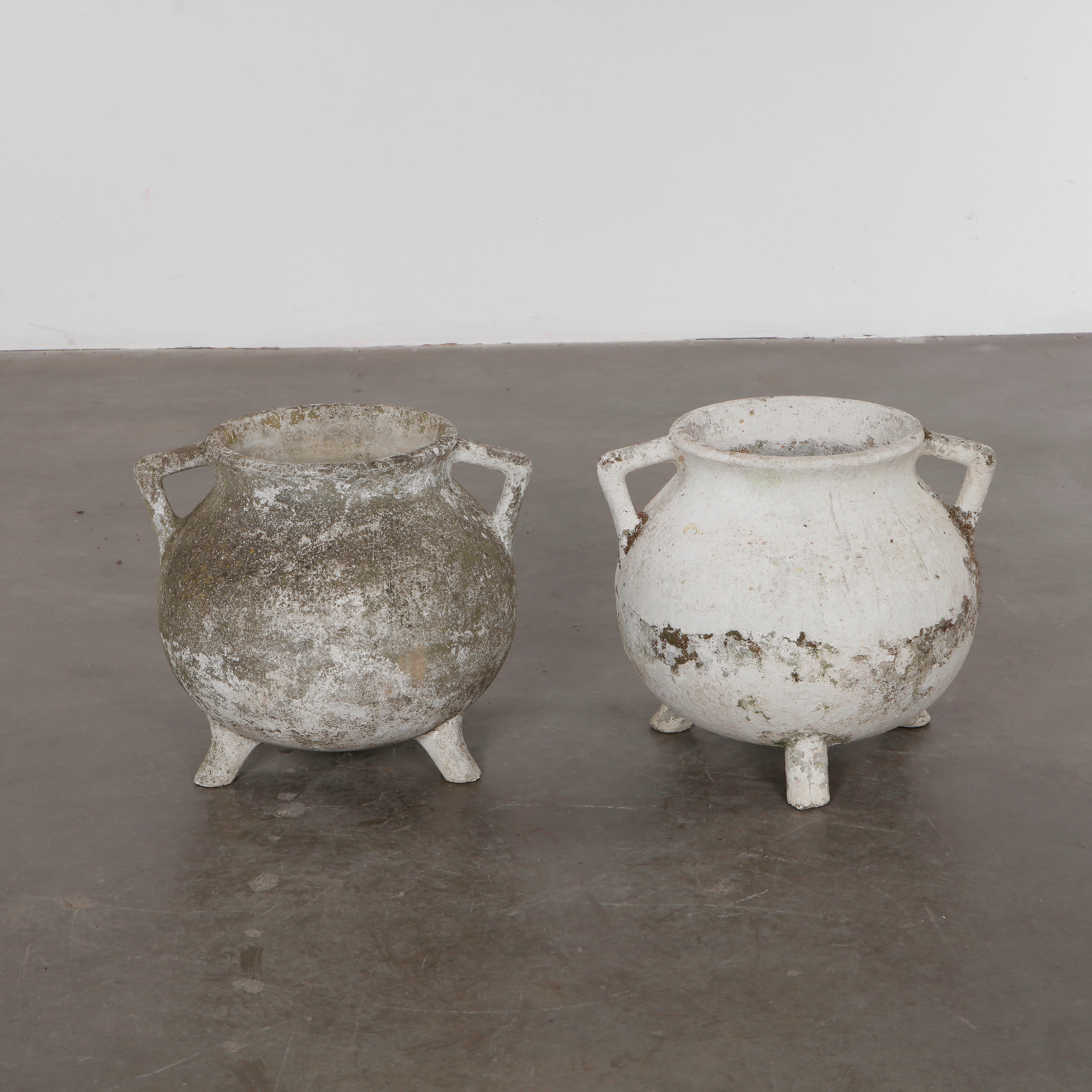 Mid-Century Modern Willy Guhl, Pair of Cauldron Planters, 1960s For Sale