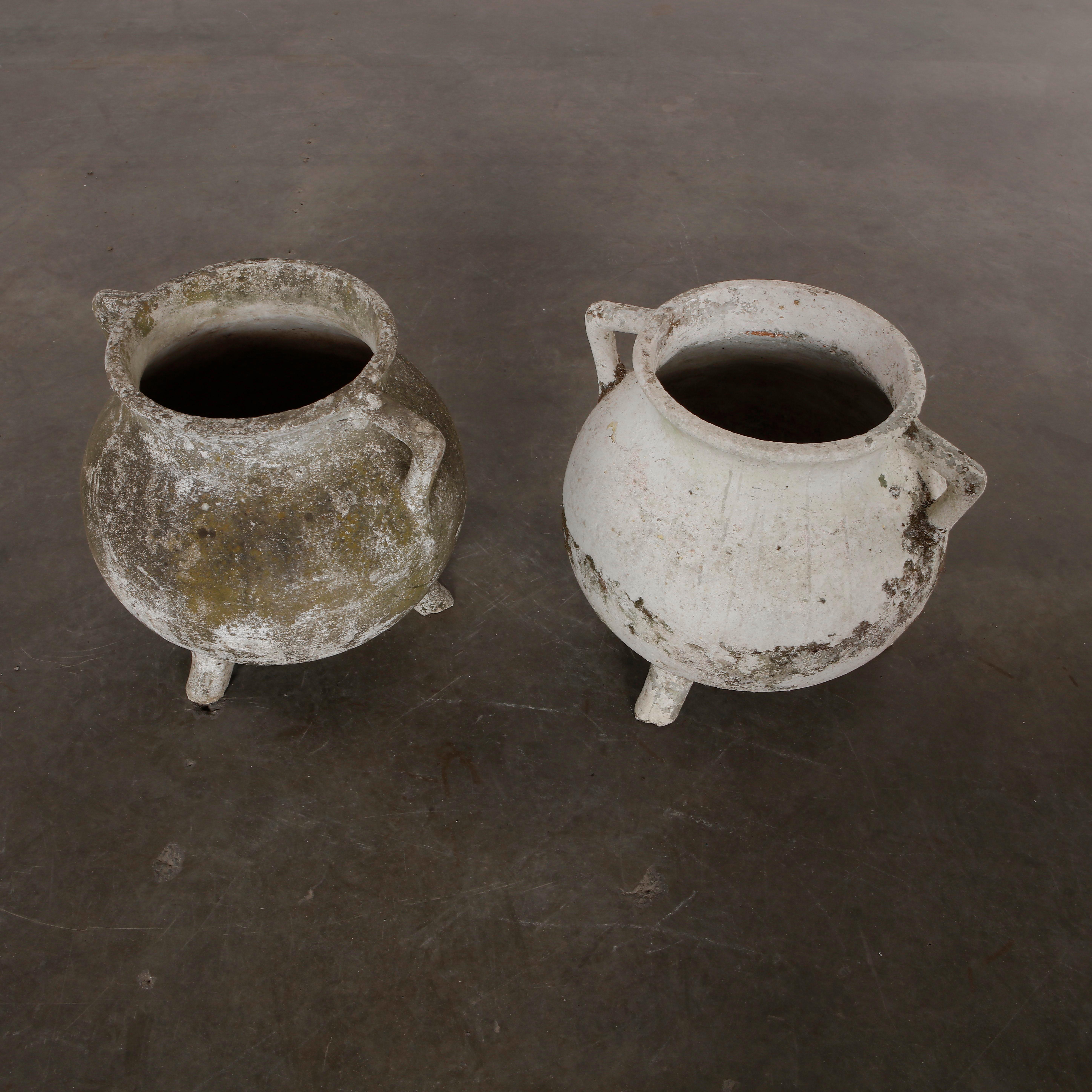 Mid-20th Century Willy Guhl, Pair of Cauldron Planters, 1960s For Sale