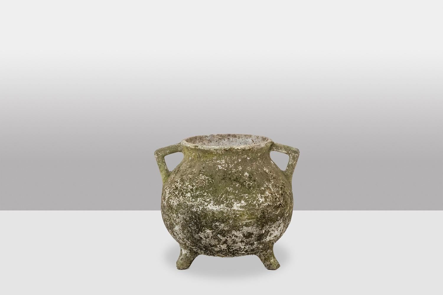 Willy Guhl Pair of “pot” planters in fiber cement. 1950s For Sale 6