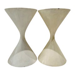 Willy Guhl jardinera 1ª edición hormigón blanco brasileño circa 1950 pareja