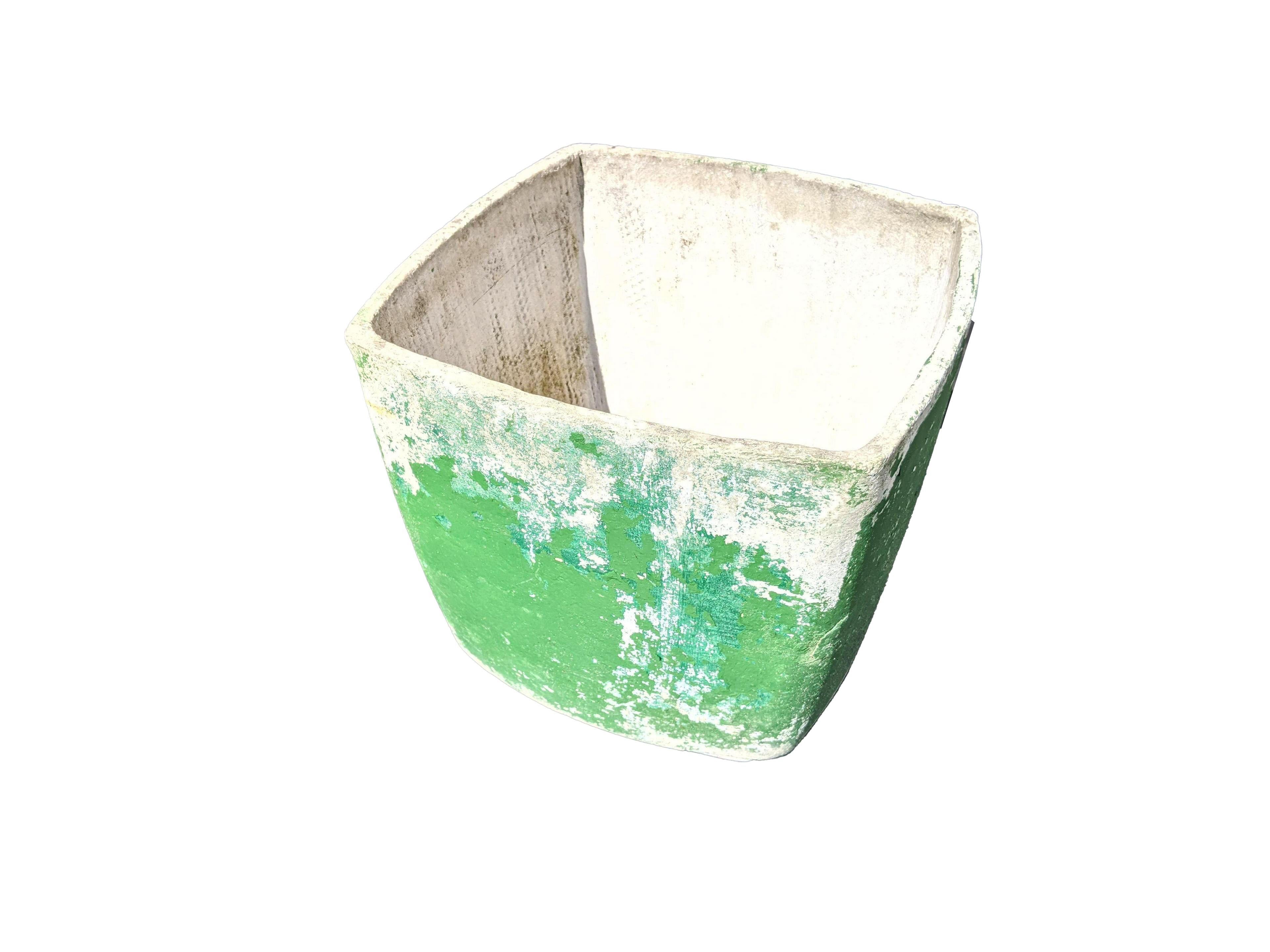Willy Guhl Planter with Green Paint In Good Condition In Wichita, KS