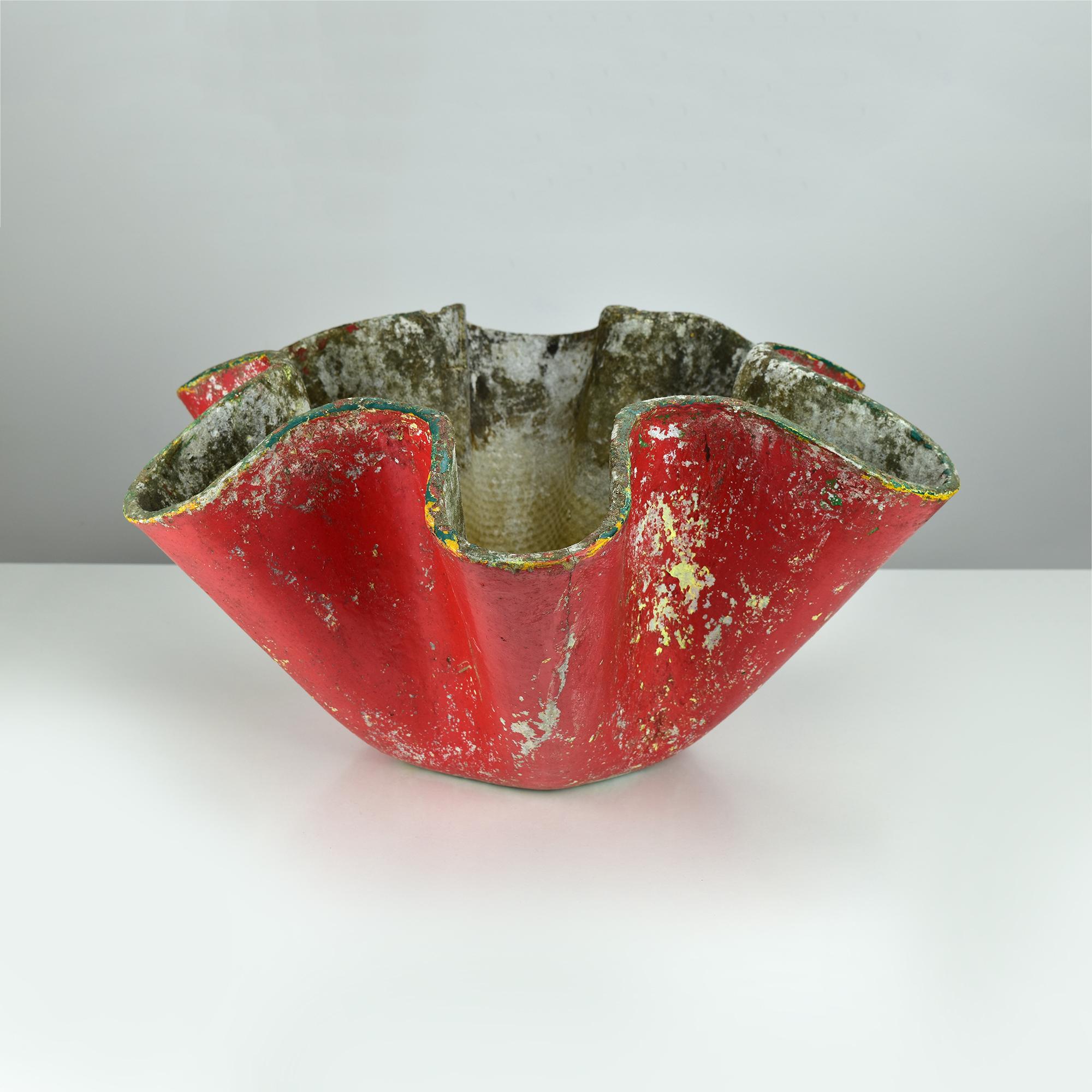 Willy Guhl Pflanzgefäße, 2er-Set für Eternit, Mid-Century Modern Muscheldesign im Angebot 2