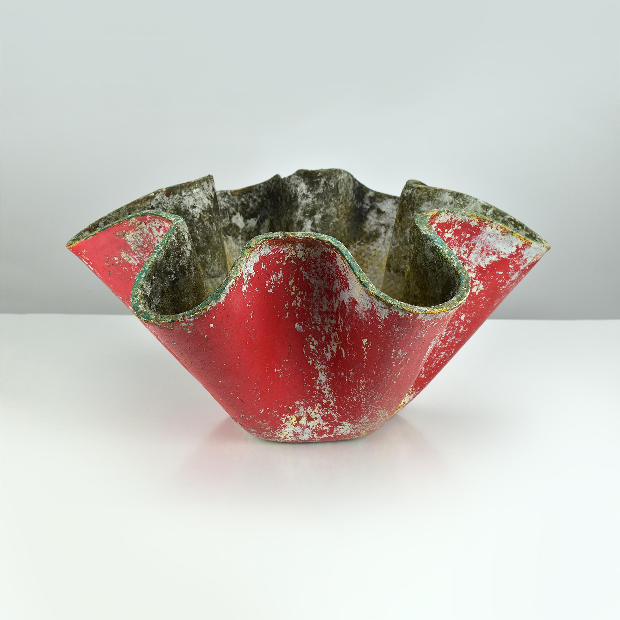 Willy Guhl Pflanzgefäße, 2er-Set für Eternit, Mid-Century Modern Muscheldesign (Gegossen) im Angebot