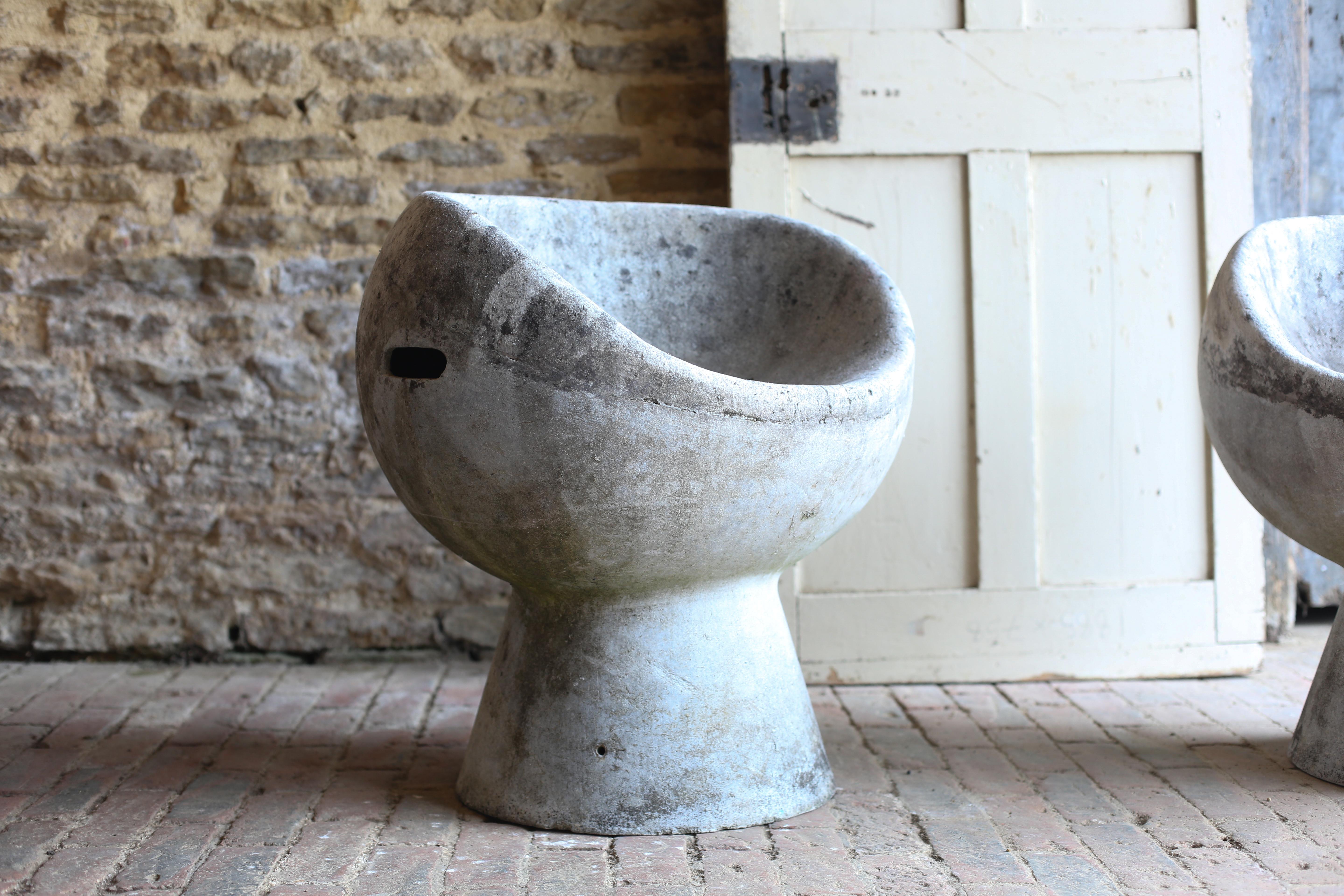 Sedia a baccello Willy Guhl, Calcestruzzo, 1960, Svizzera In condizioni buone in vendita a Corby, GB