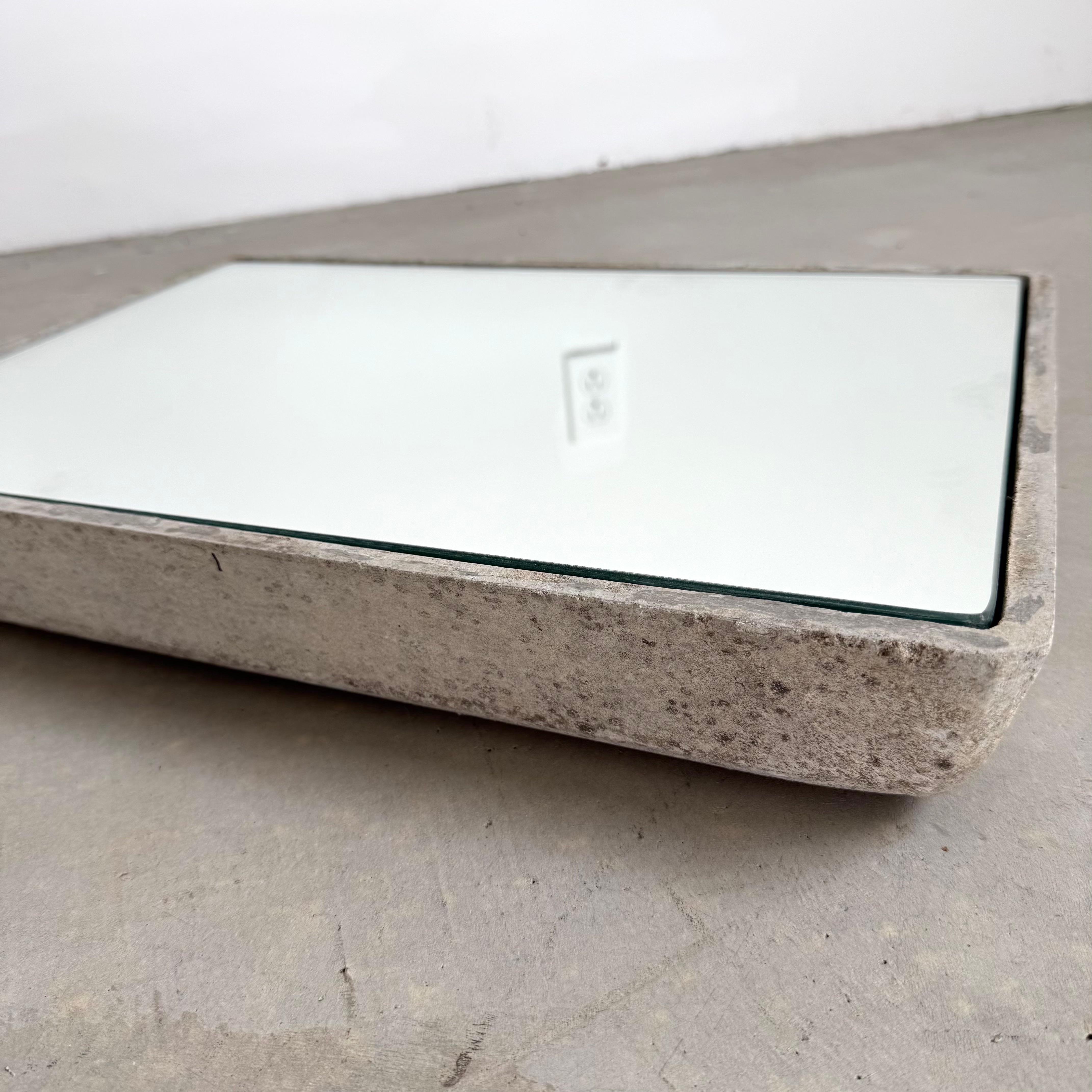 Willy Guhl Rectangular Concrete Mirror, 1960s Switzerland mediados del siglo XX en venta