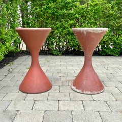 Willy Guhl Red Hourglass Planters, 1960s Switzerland