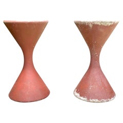 Willy Guhl Red Hourglass Planters, 1960s Switzerland