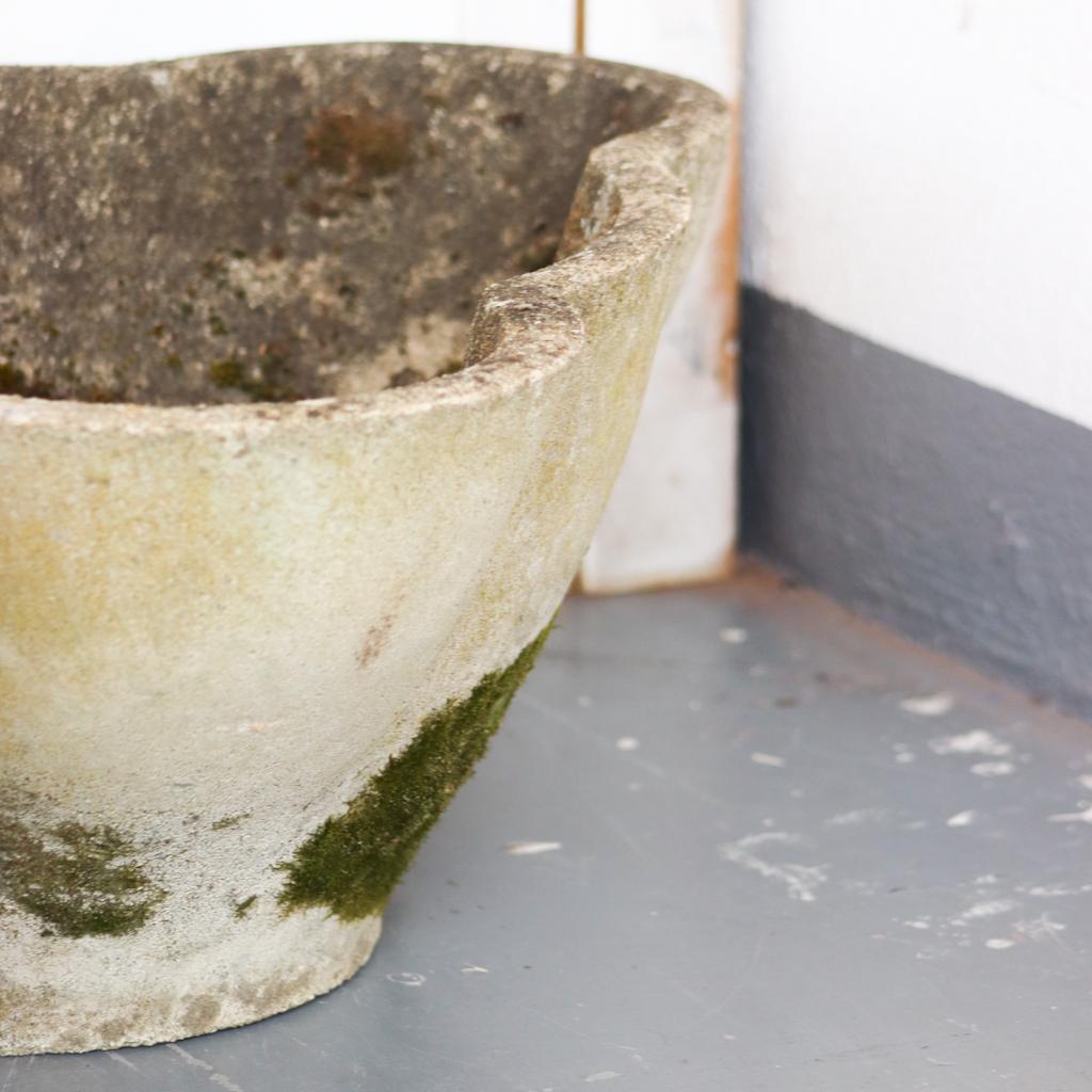 Willy Guhl Scalloped Concrete Planters For Sale 3