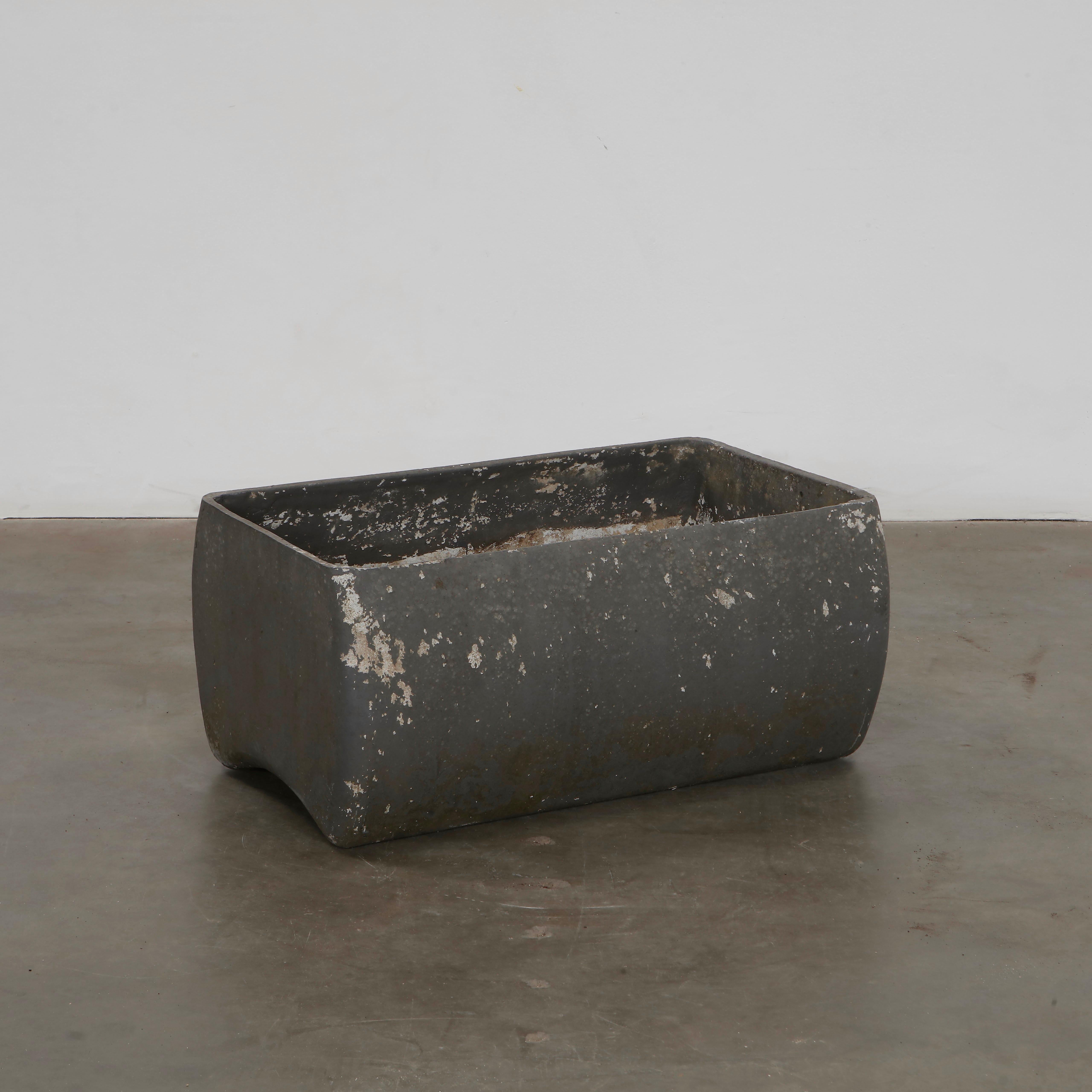 Swiss Willy Guhl, Small Grey Bench Planter, 1960s For Sale
