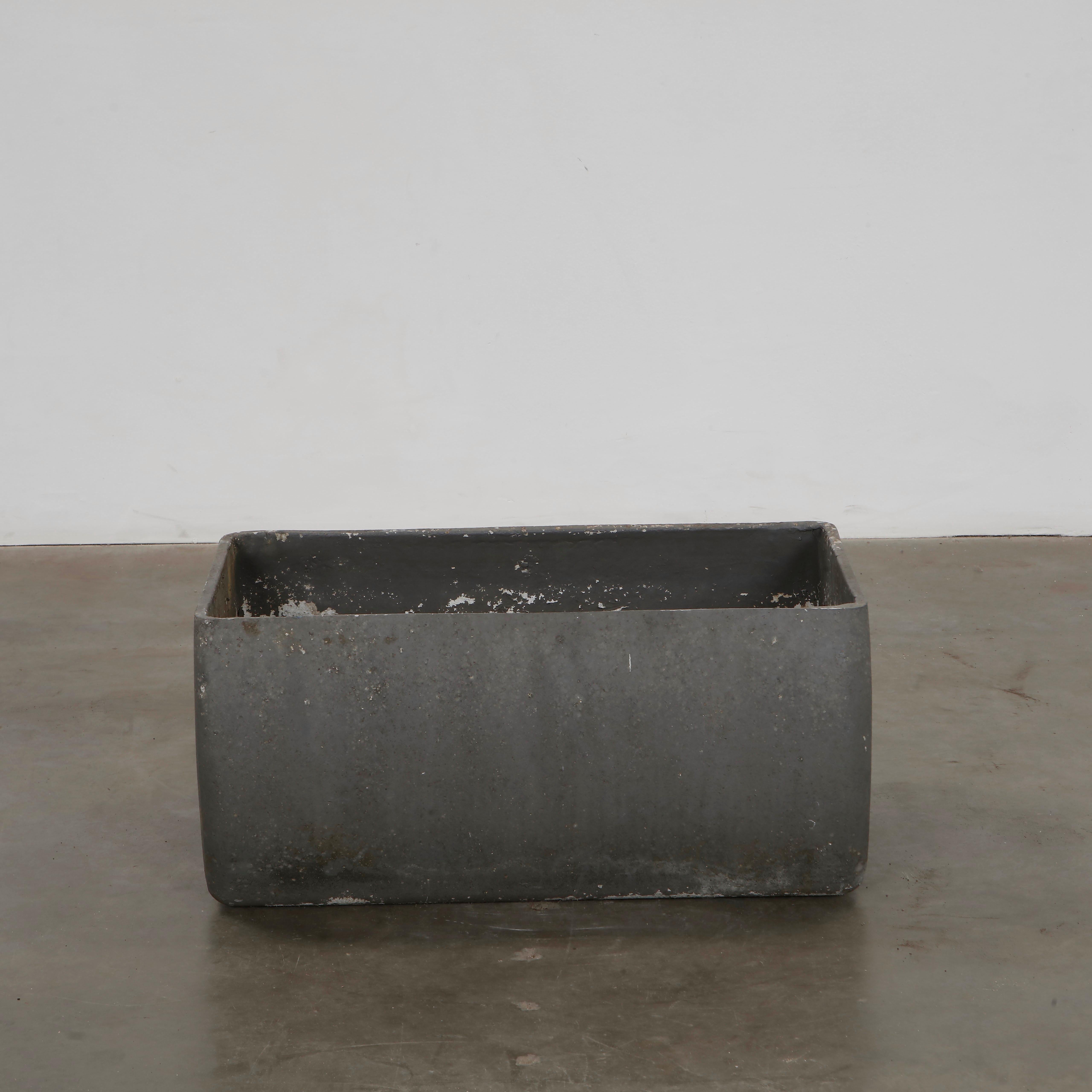 Concrete Willy Guhl, Small Grey Bench Planter, 1960s For Sale