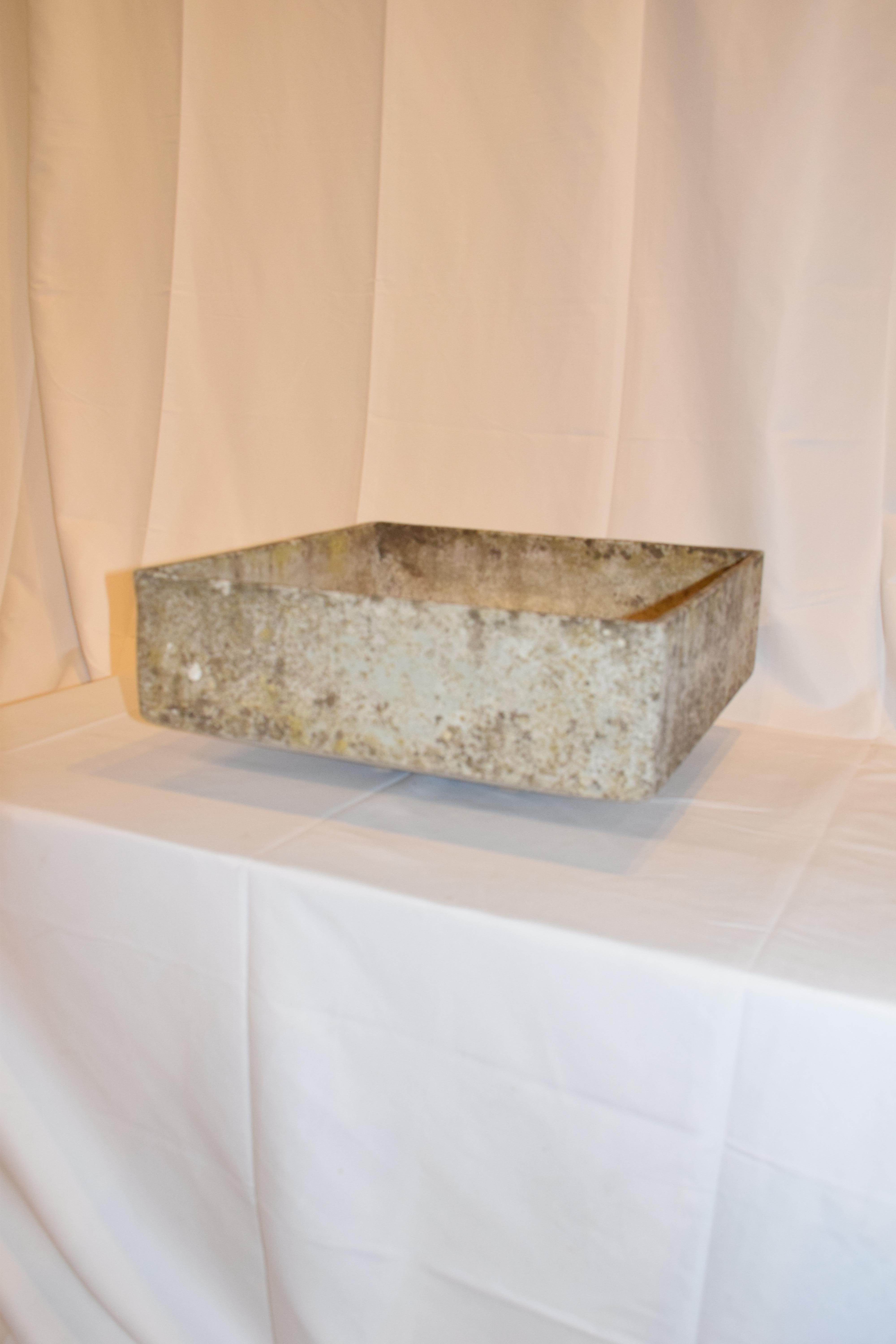 Found in France, this Willy Guhl square planter is perfect for indoor or outdoor use. Simple in shape and style, perfect for succulents.