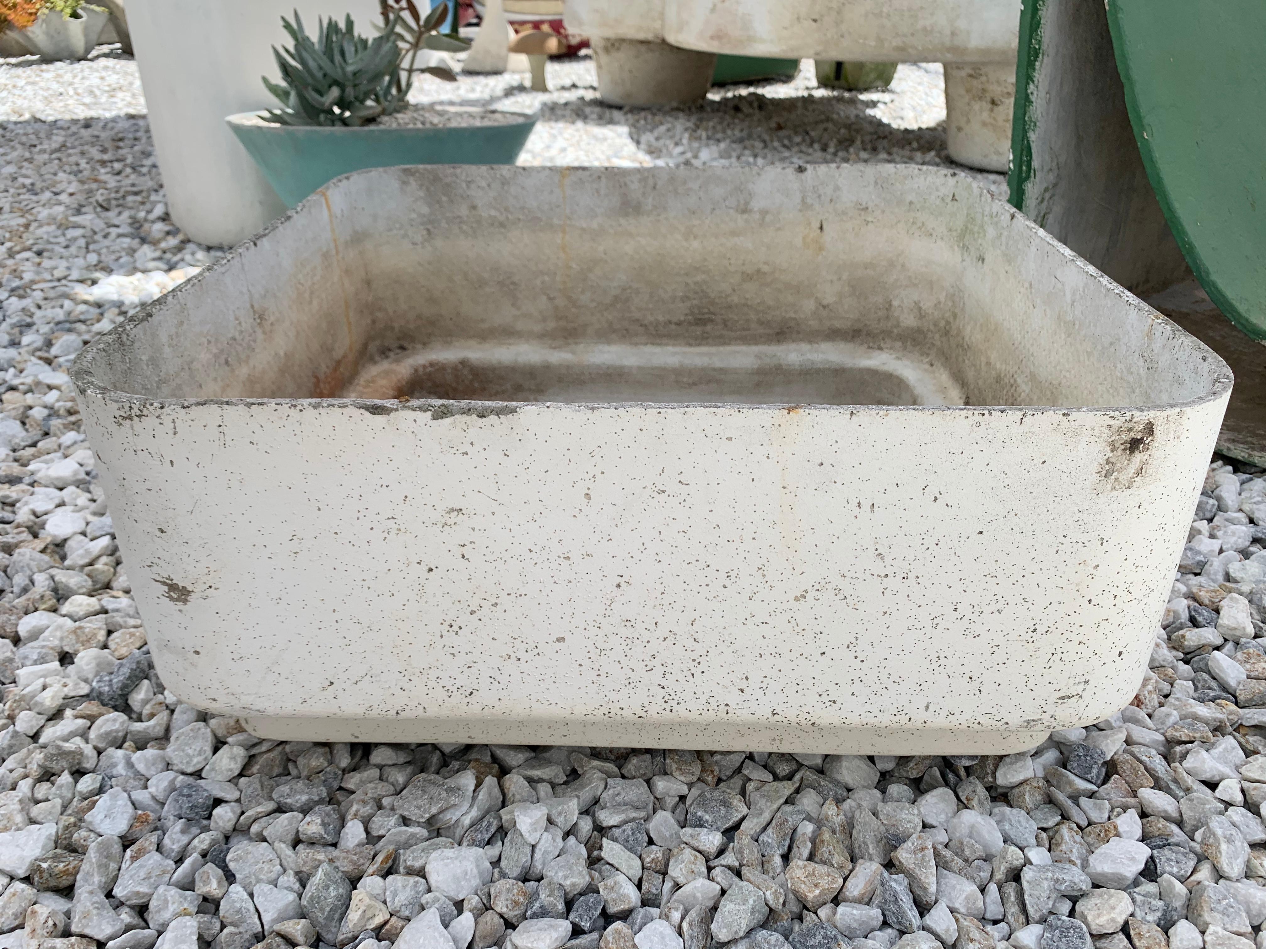 Cement Willy Guhl Square Tiered Planter For Sale