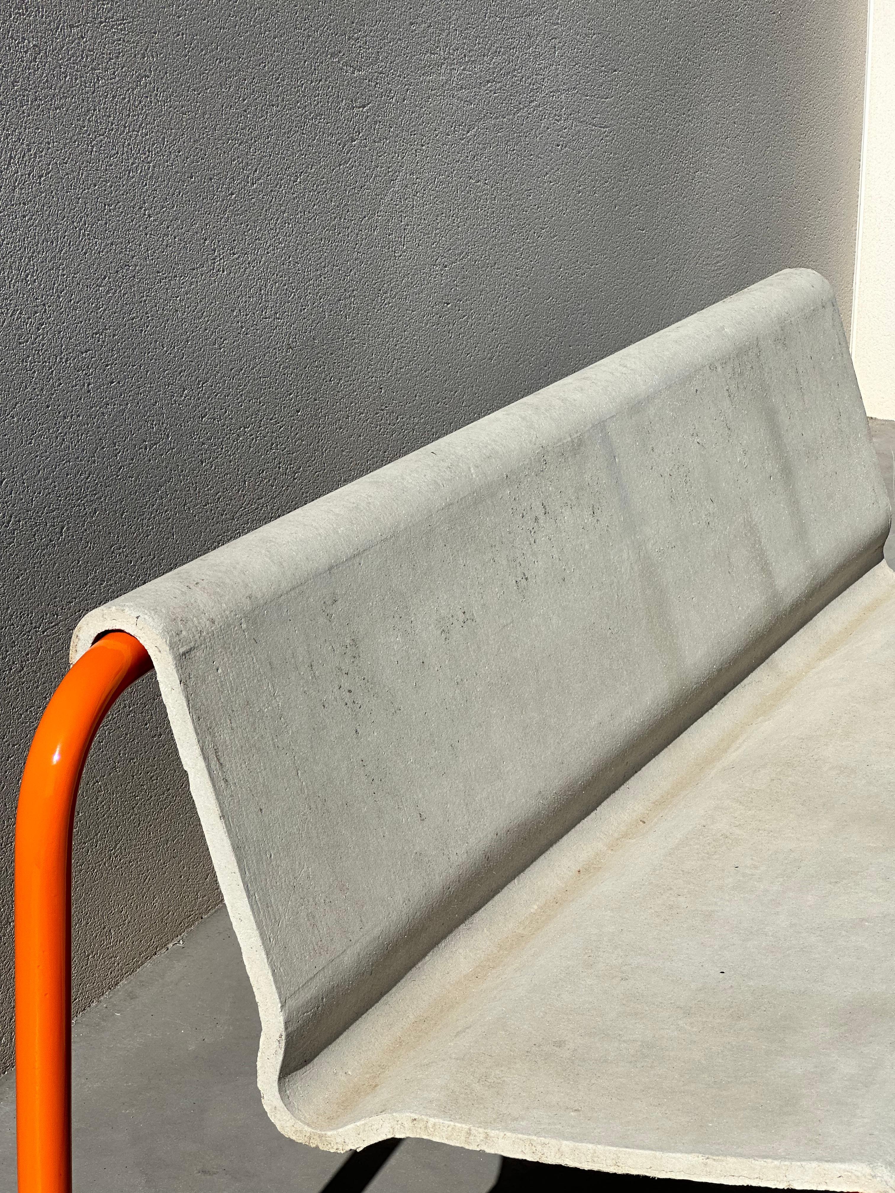 Willy Guhl Steel and Concrete Design Bench, Switzerland, 1950s For Sale 4