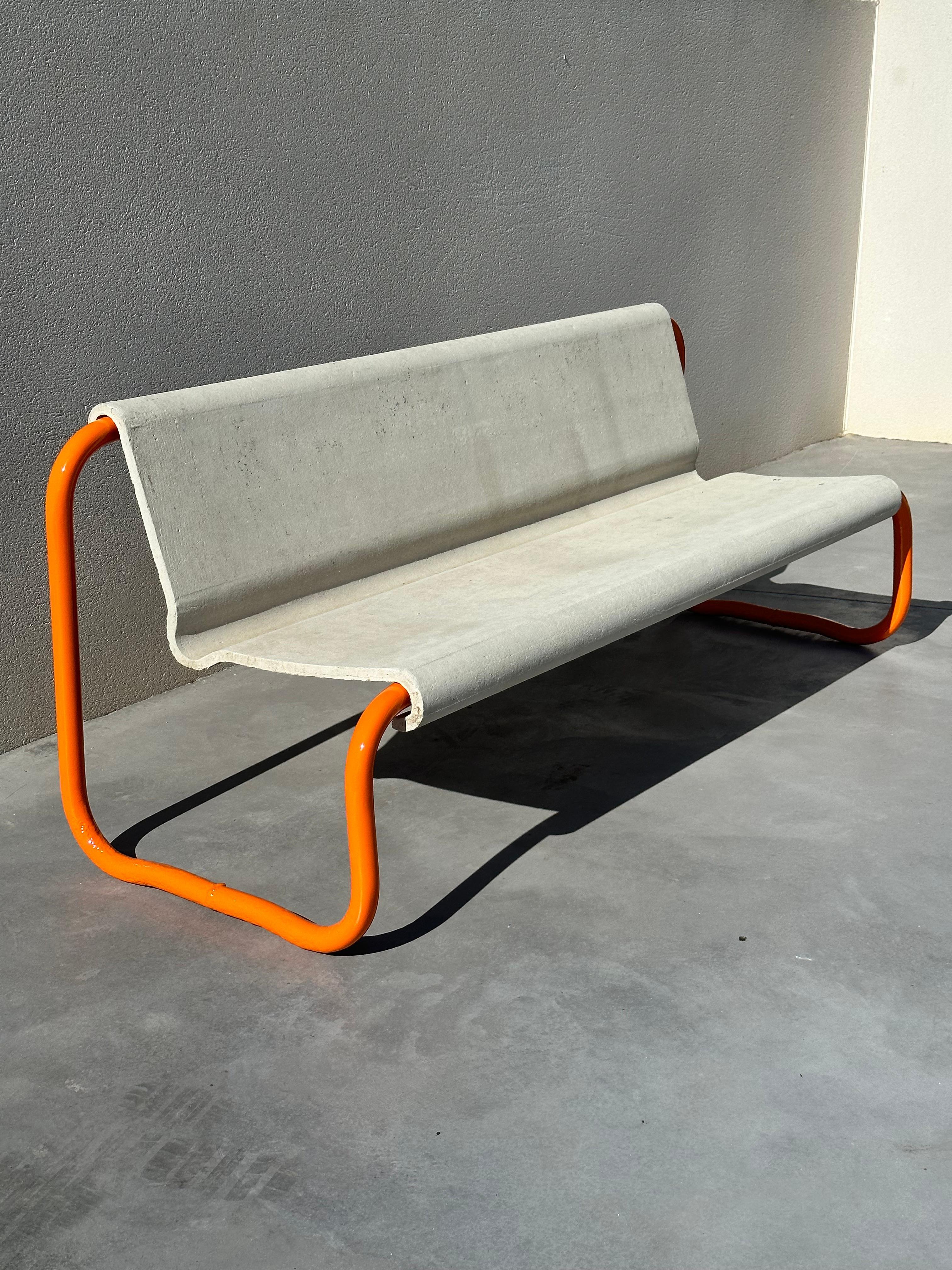 Willy Guhl Steel and Concrete Design Bench, Switzerland, 1950s For Sale 2