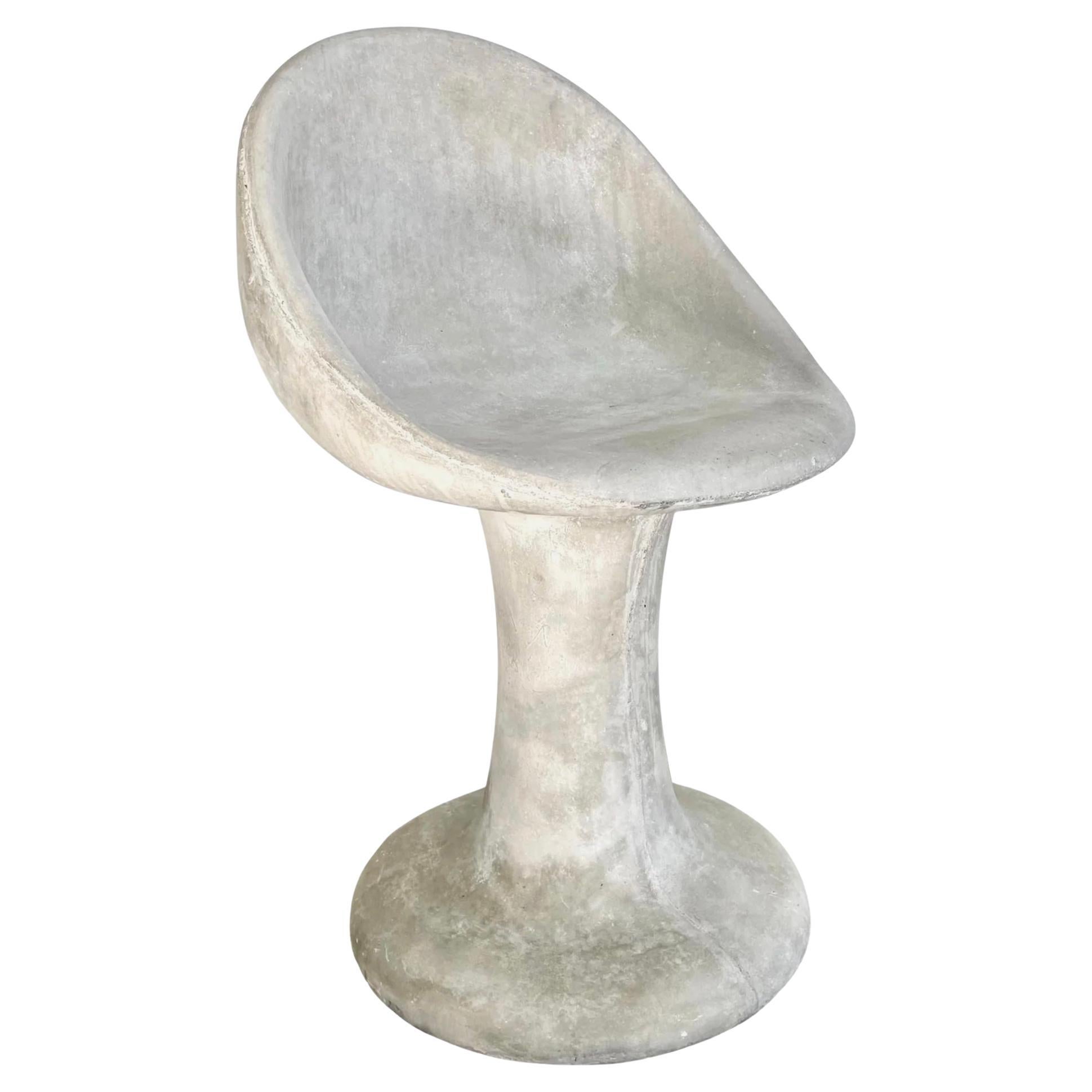 Willy Guhl Style Concrete Tulip Chair, for Cristina