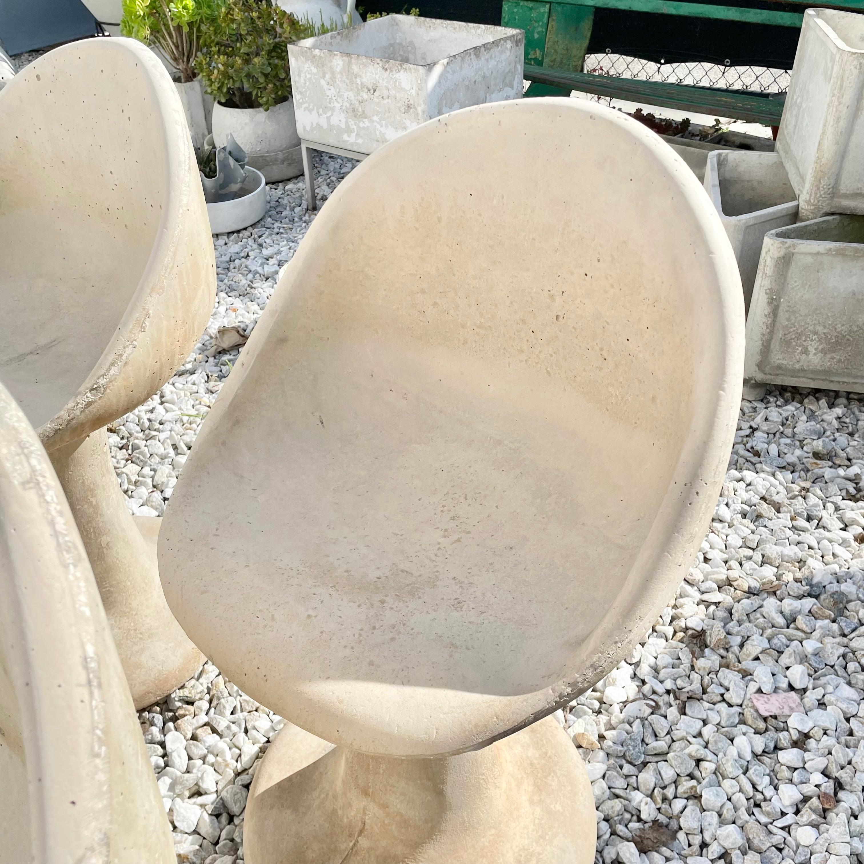 Willy Guhl Style Concrete Tulip Chairs, 1970s USA For Sale 4