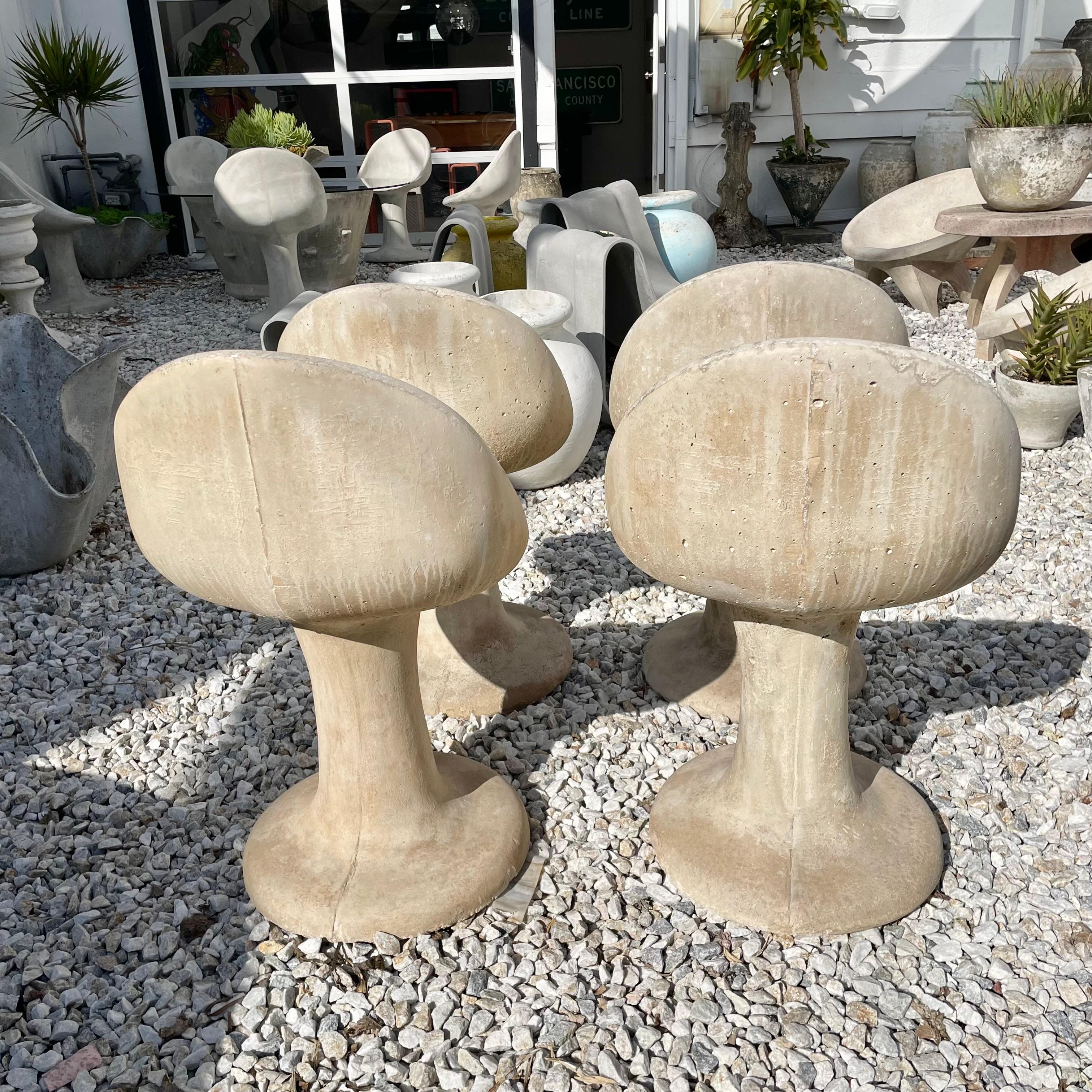 Willy Guhl Style Concrete Tulip Chairs, 1970s USA For Sale 5