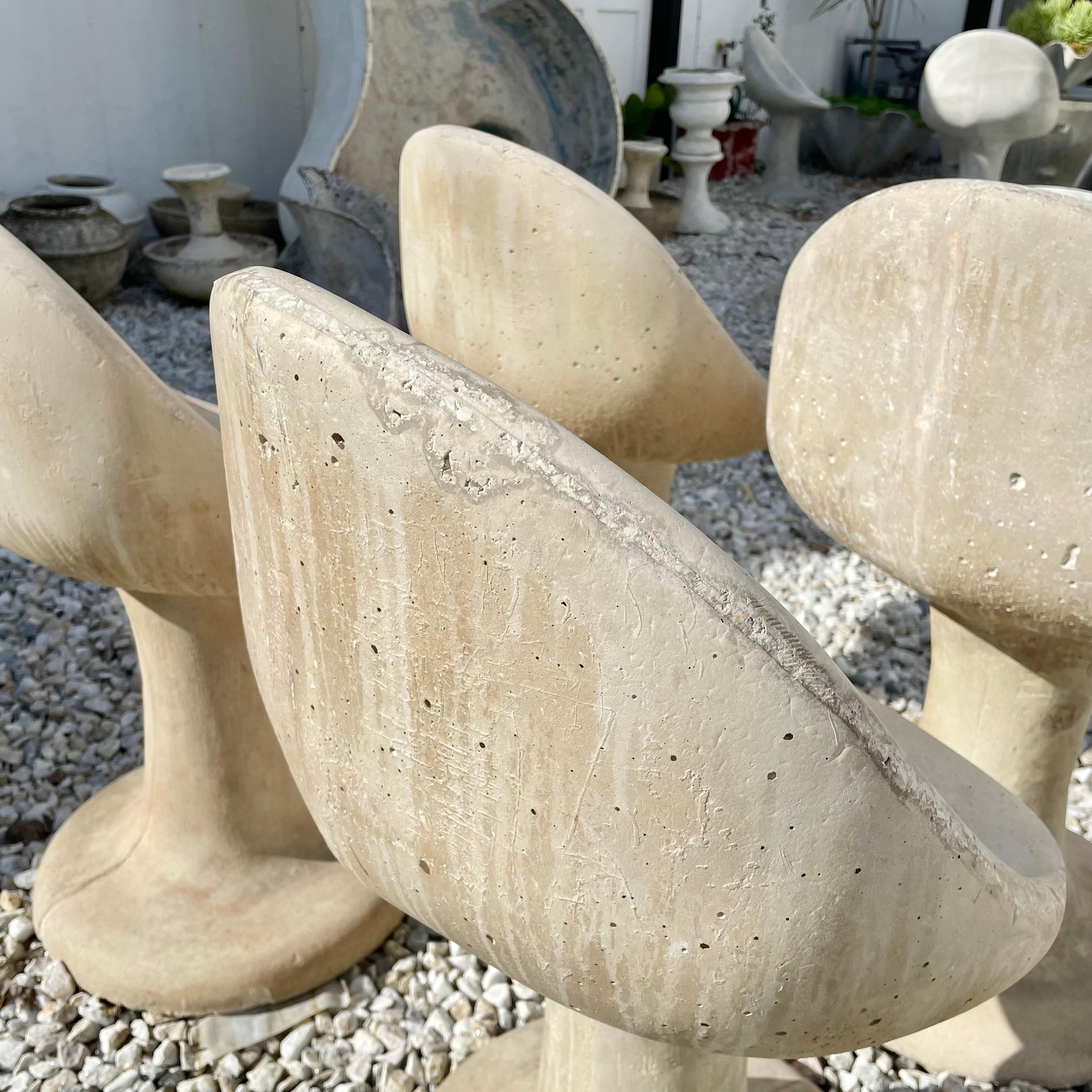 Willy Guhl Style Concrete Tulip Chairs, 1970s USA For Sale 6