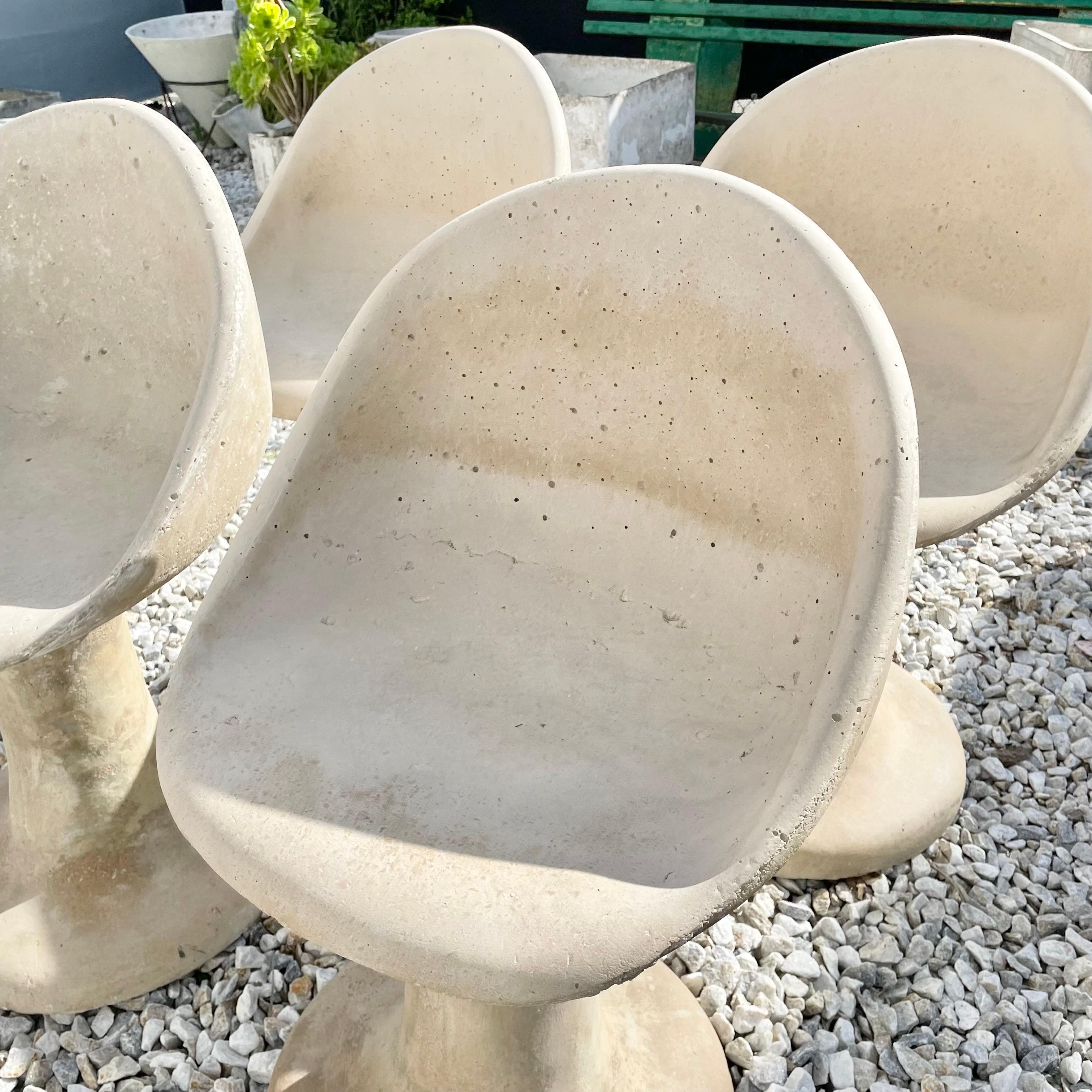 Willy Guhl Style Concrete Tulip Chairs, 1970s USA For Sale 1