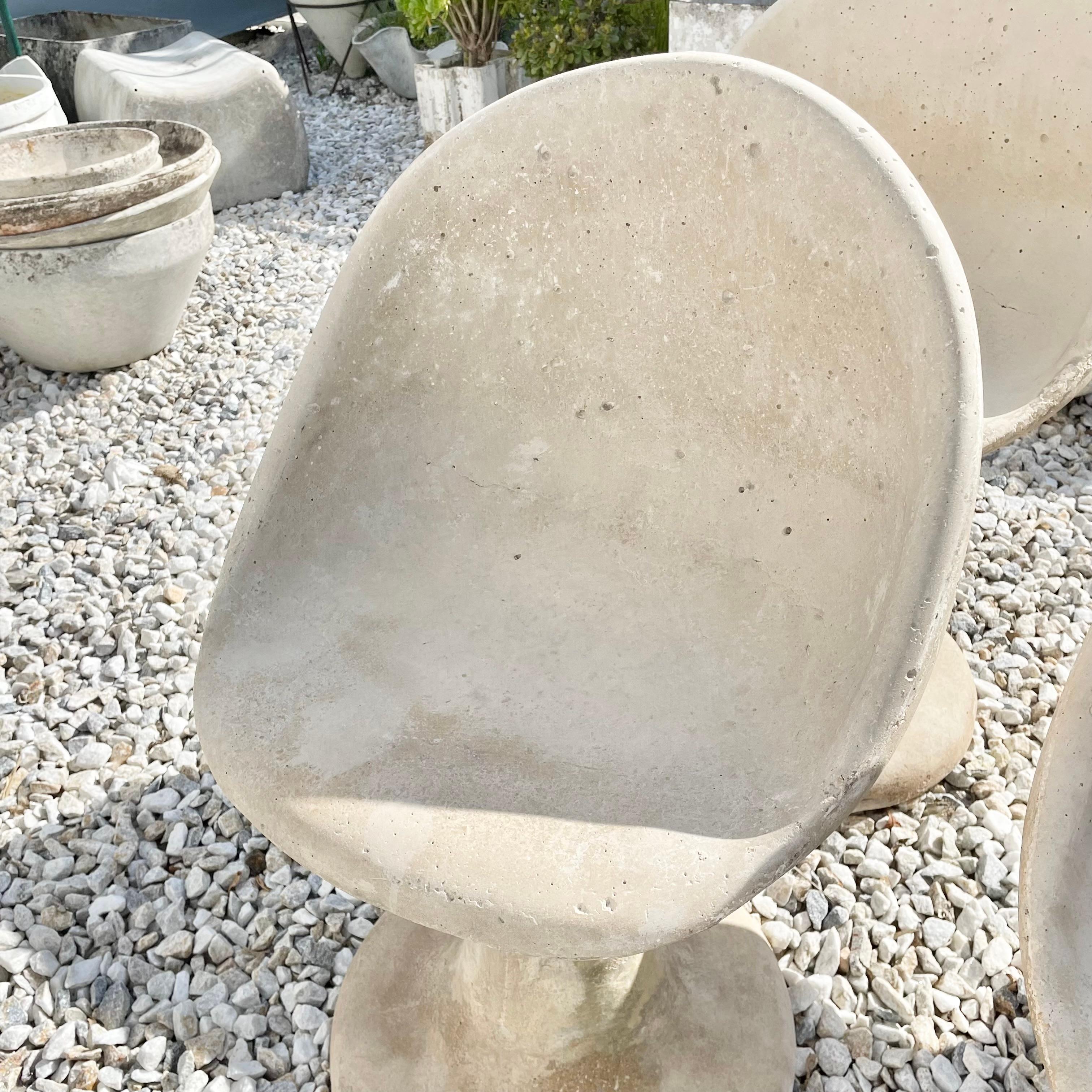 Willy Guhl Style Concrete Tulip Chairs, 1970s USA For Sale 2