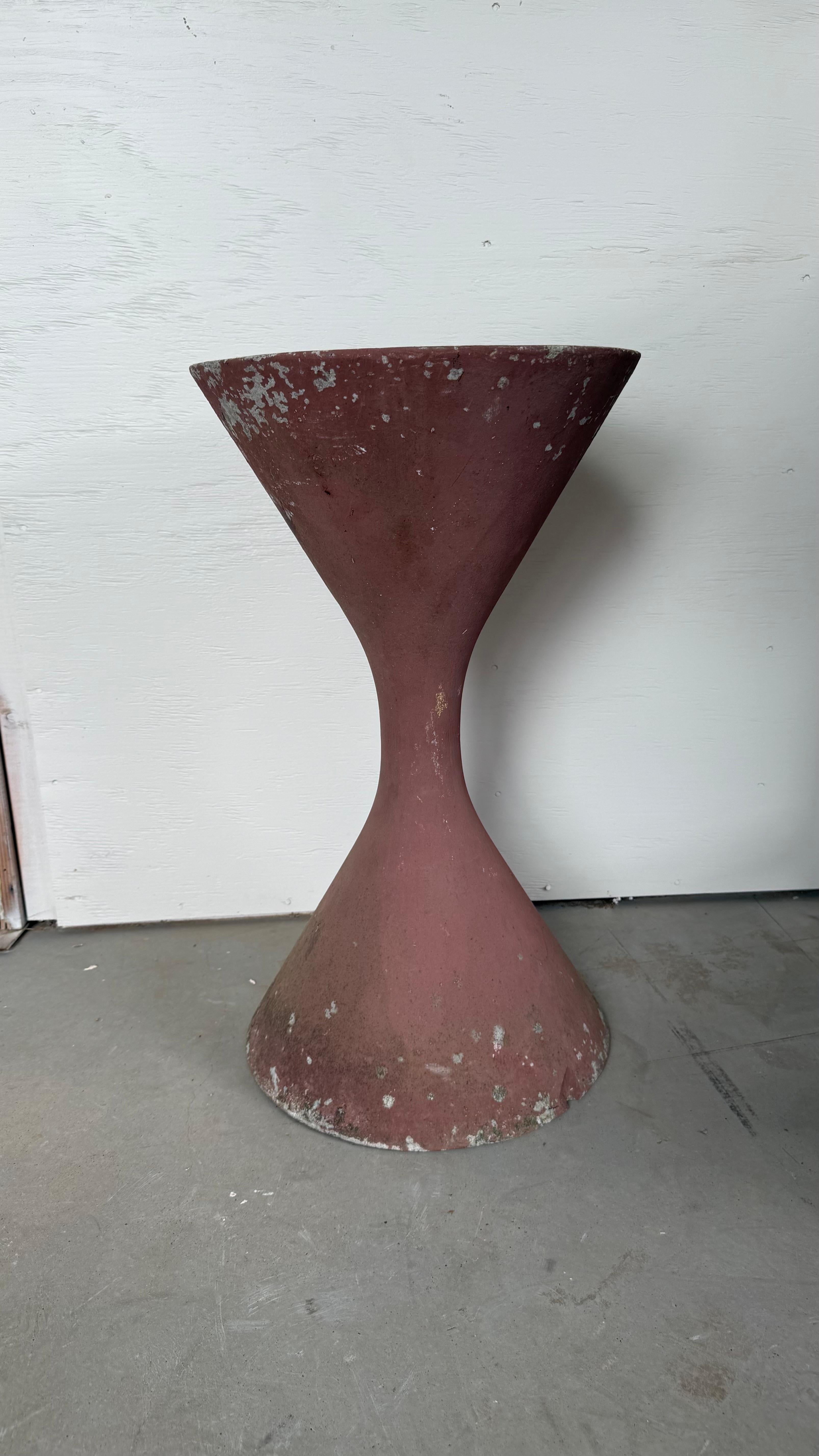 Fioriera Diabolo dipinta in terracotta Willy Guhl In condizioni buone in vendita a Atlanta, GA