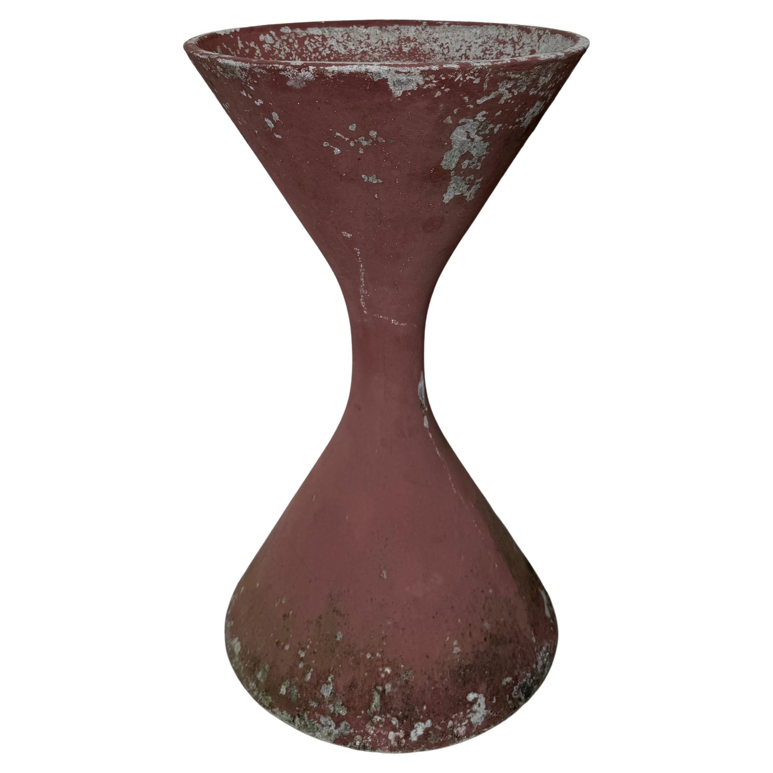 Fioriera Diabolo dipinta in terracotta Willy Guhl