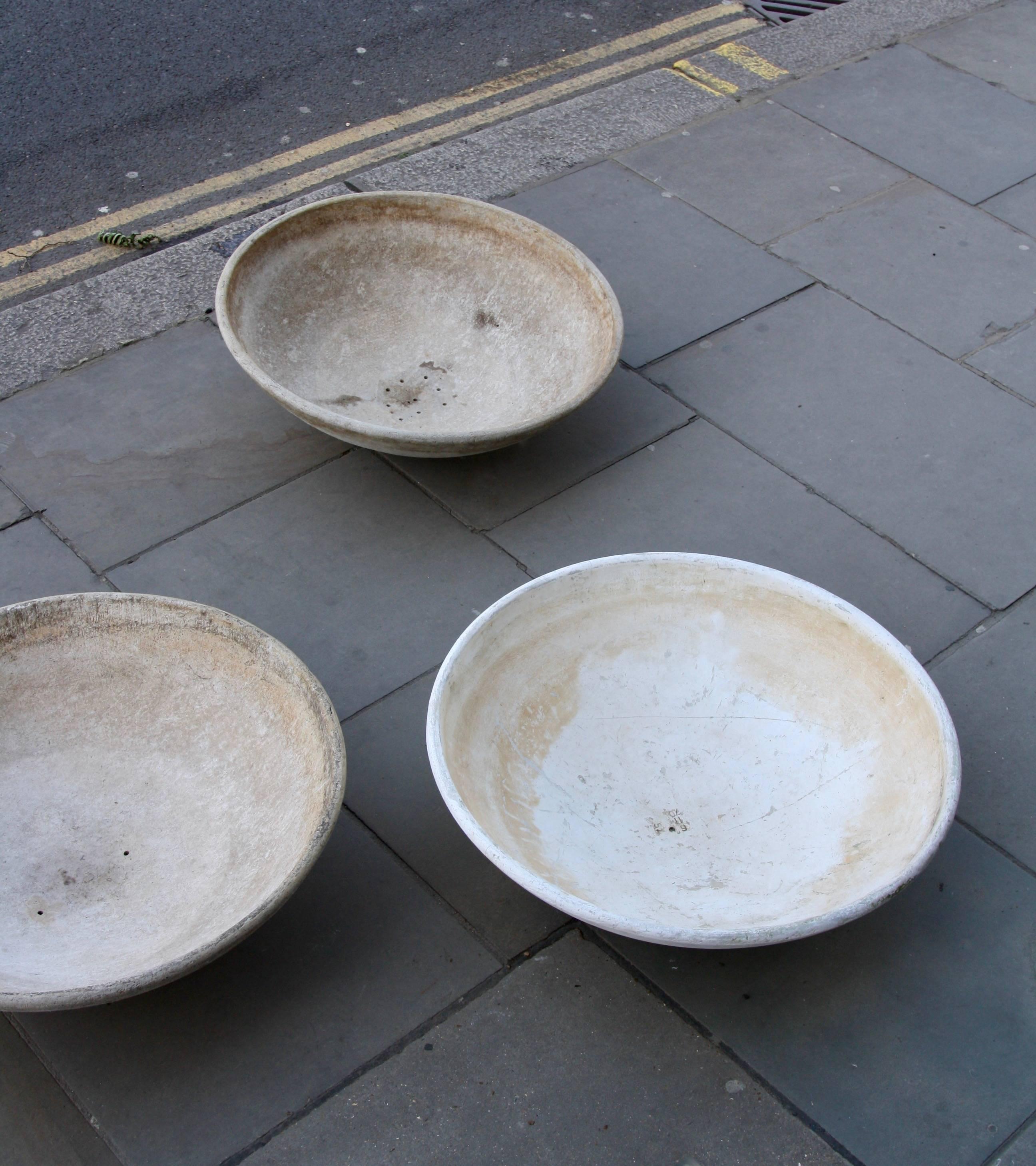 Willy Guhl Trio of Large Vintage Modernist 1950s Concrete Planters by Eternit 4