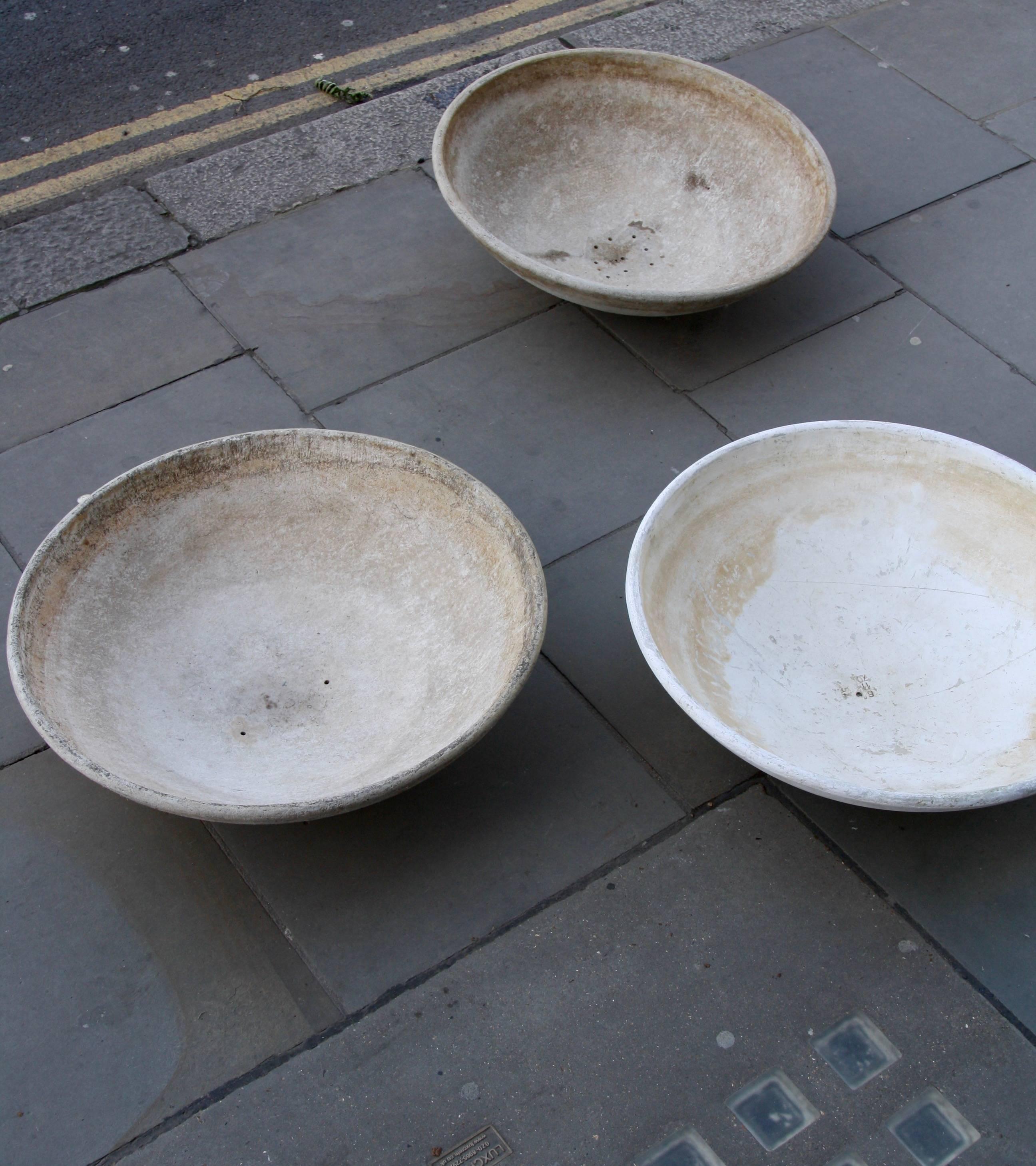 Willy Guhl Trio of Large Vintage Modernist 1950s Concrete Planters by Eternit 5