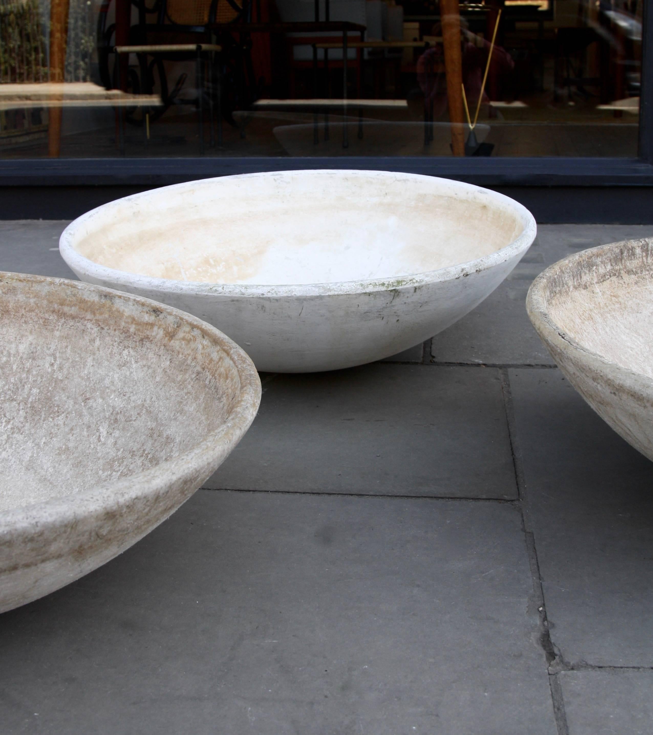 20th Century Willy Guhl Trio of Large Vintage Modernist 1950s Concrete Planters by Eternit