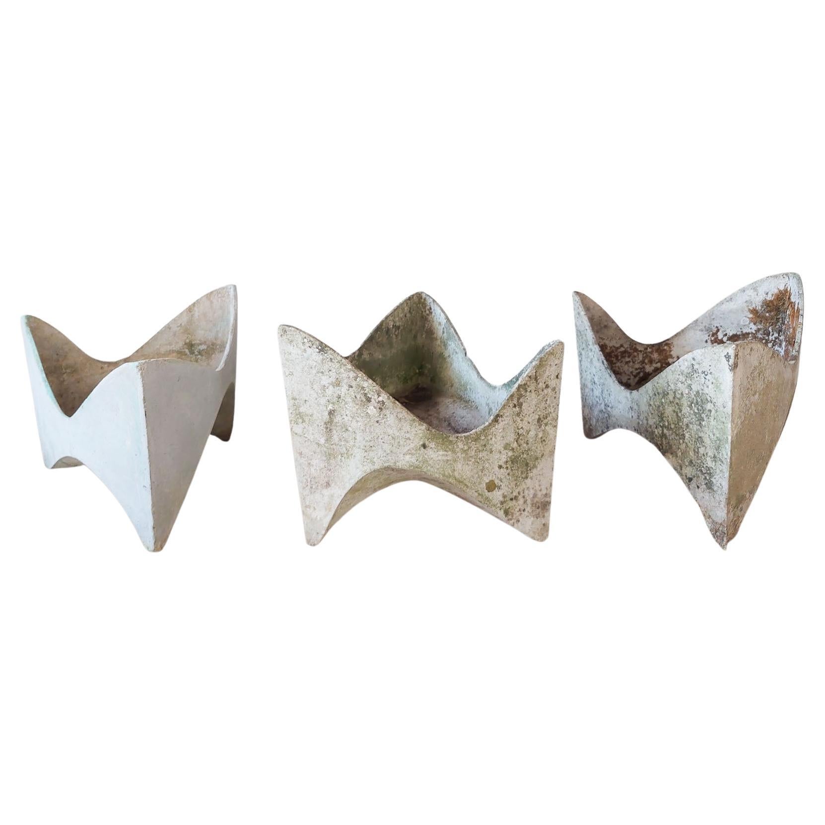 Dreieckige Zahnpflanzgefäße von Willy Guhl (mehrere verfügbar) im Angebot