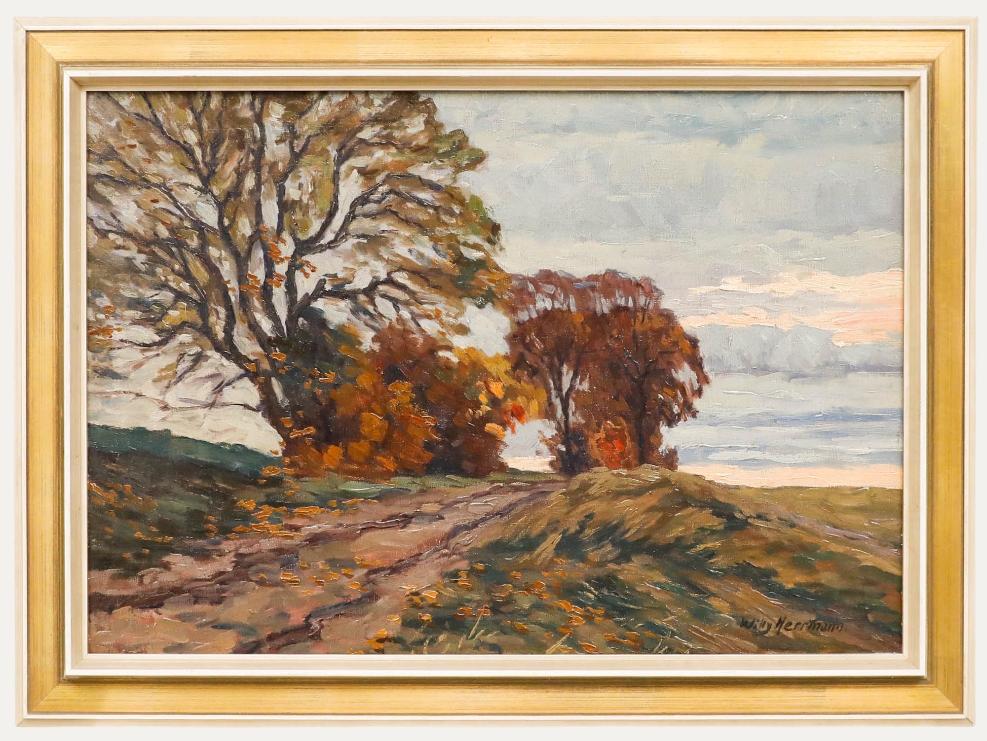 Willy Herrmann (1895-1963) - Framed Mid 20th Century Oil, Autumn Evenings