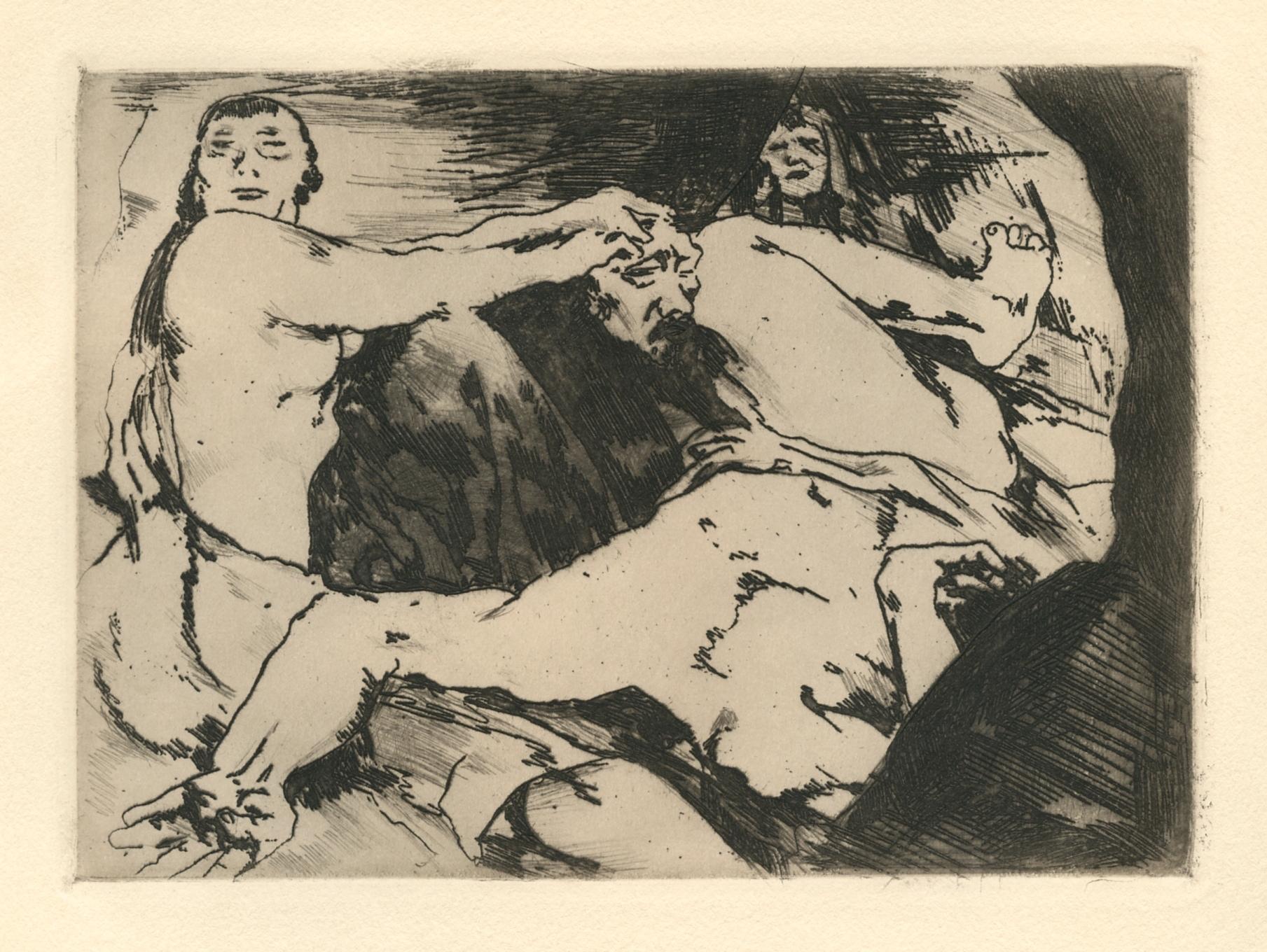 "Judith" original etching - Print by Willy Jaeckel