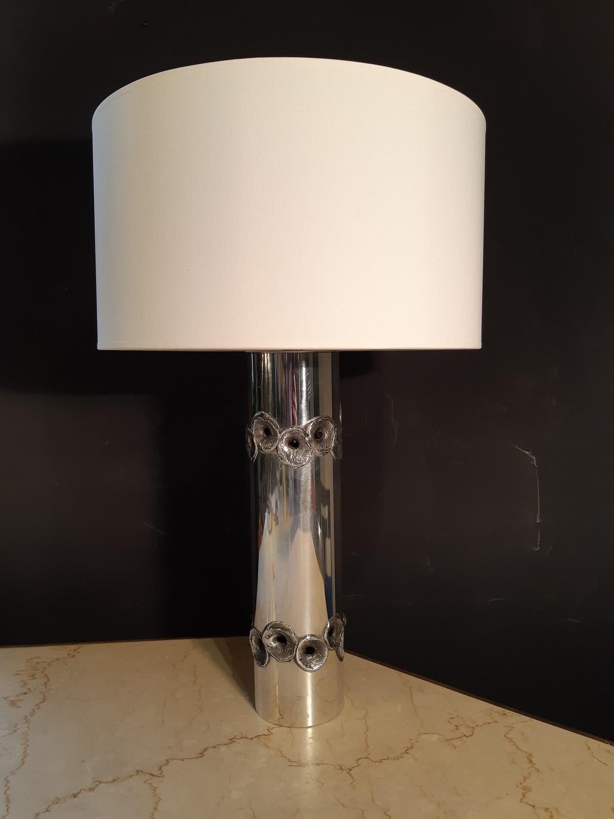 Willy Luyckx Aluminium Table Lamp Brutalist 1970, Aluclair, Belgium In Good Condition In Toulouse, Midi-Pyrénées