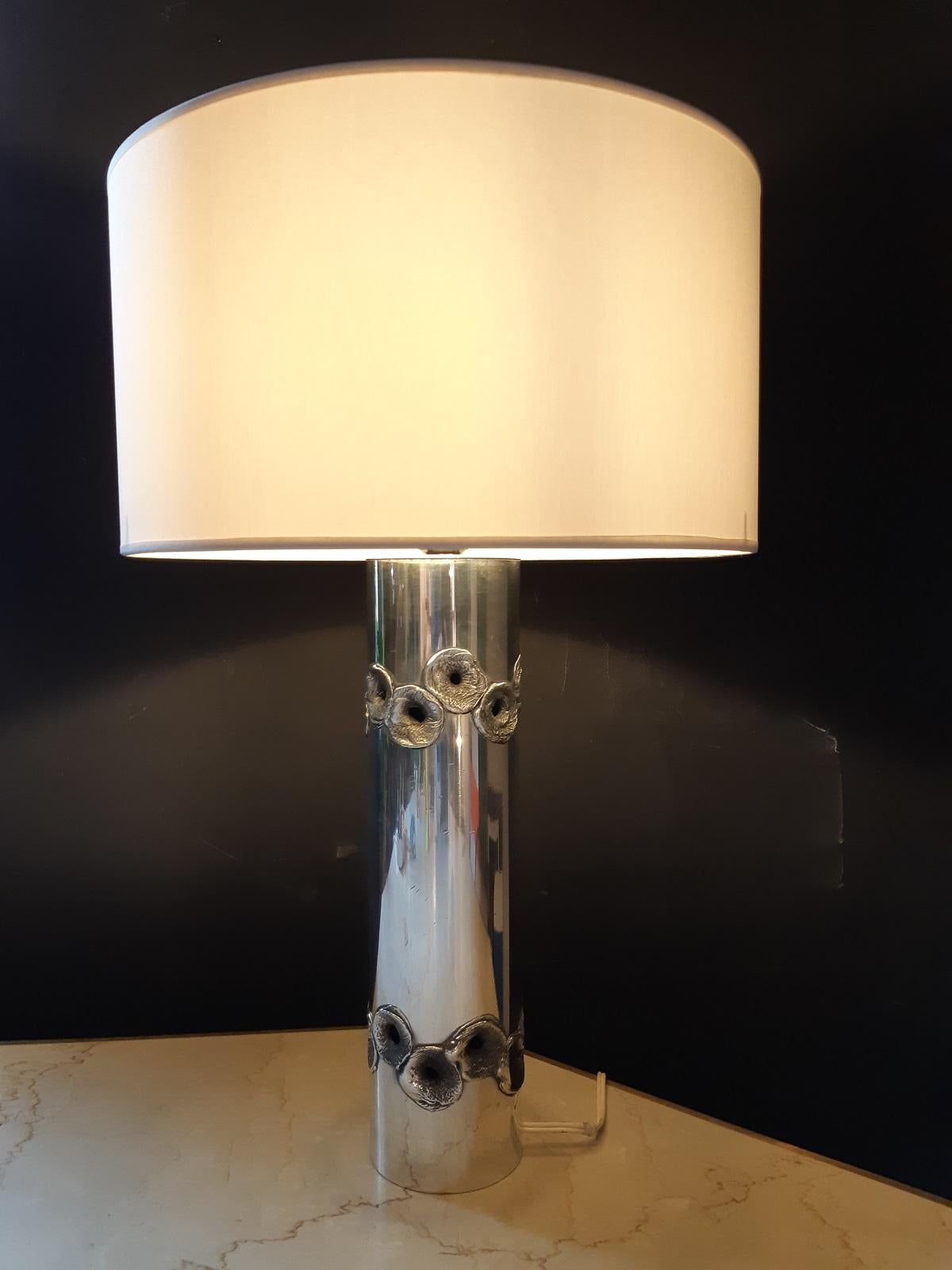 Late 20th Century Willy Luyckx Aluminium Table Lamp Brutalist 1970, Aluclair, Belgium