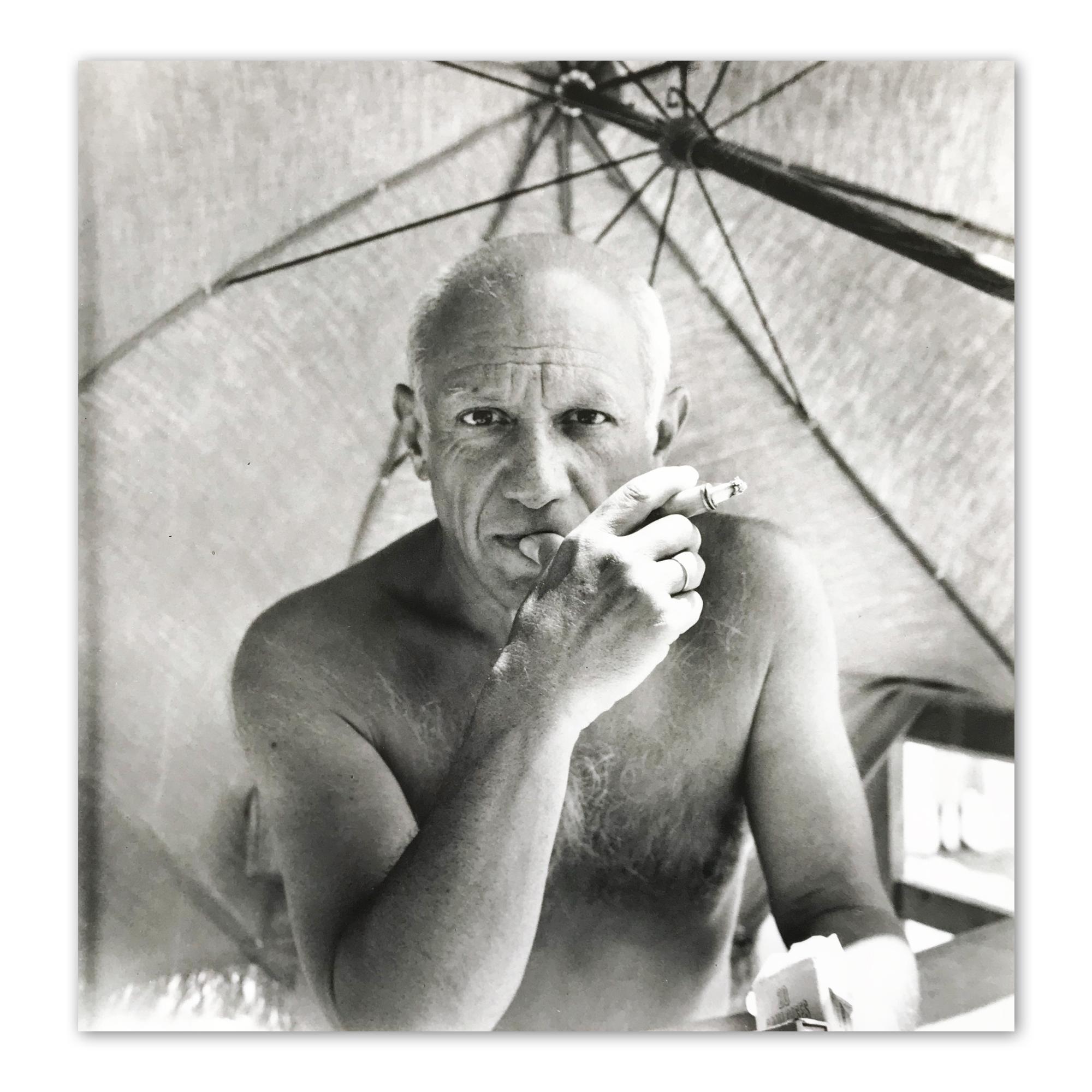 Willy Maywald Portrait Photograph - Portrait of Picasso, Silver Gelatine Print, Black and White Photography