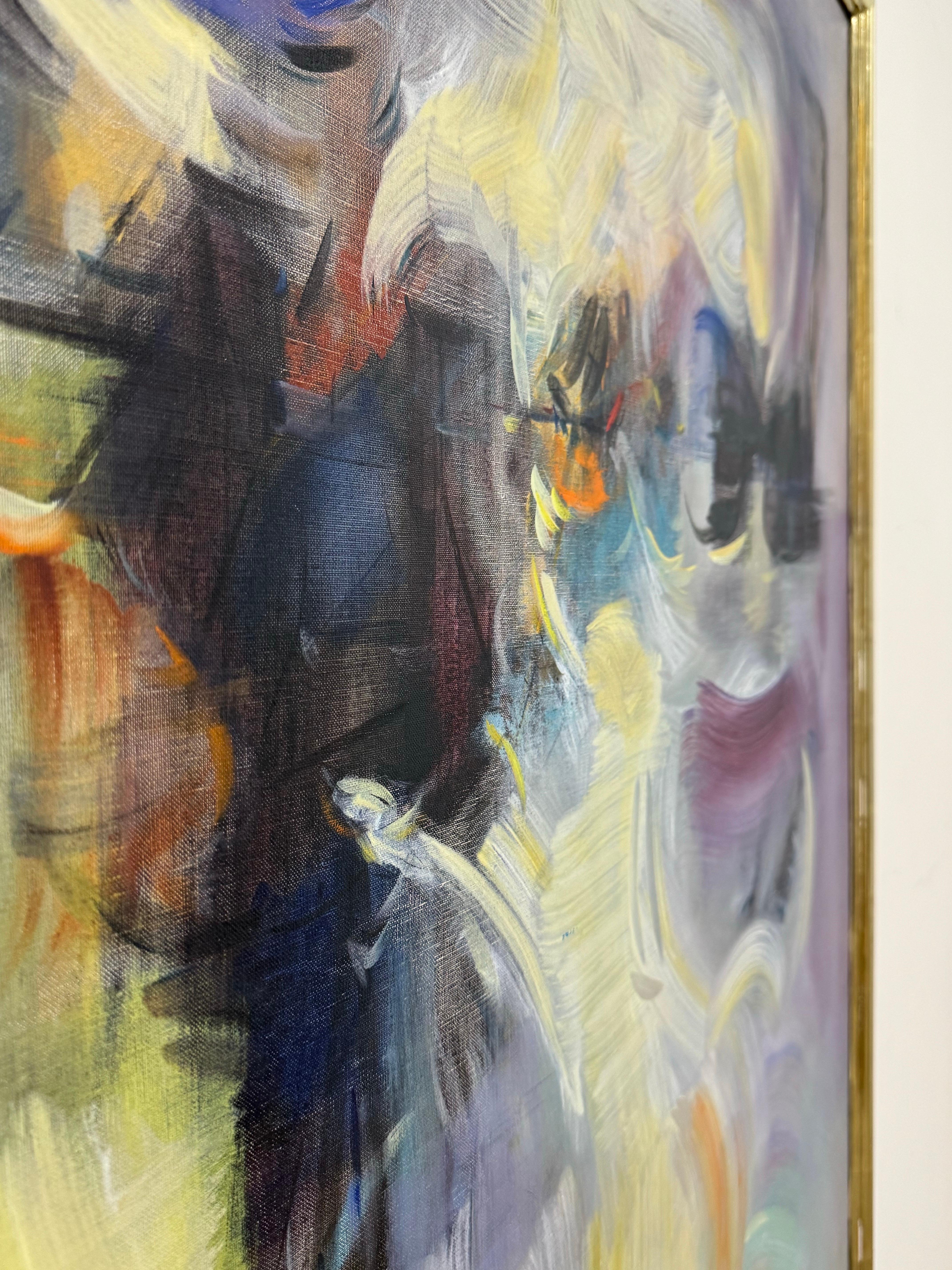 Willy Mucha Painting, 1950's In Good Condition For Sale In Dallas, TX