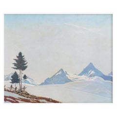 Willy Mulot - Winter im Engadin - 1938 - Öl auf Leinwand